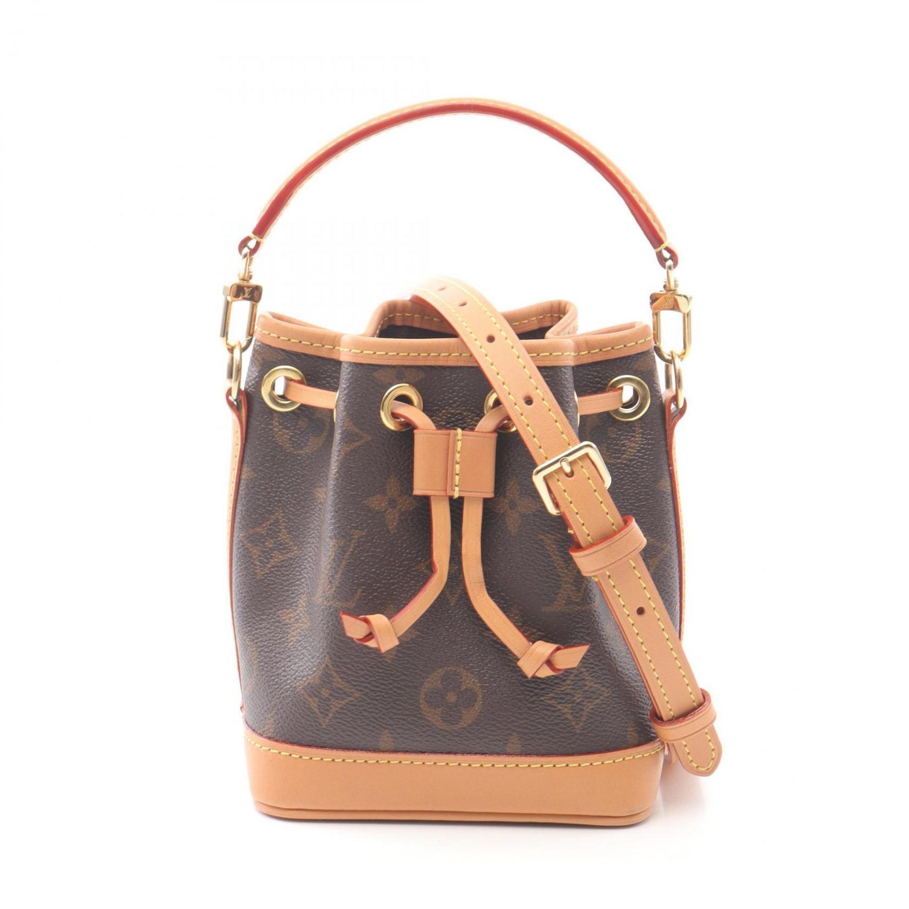 Louis Vuitton Nano Noe Monogram Handbag, Coated Canvas and Leather