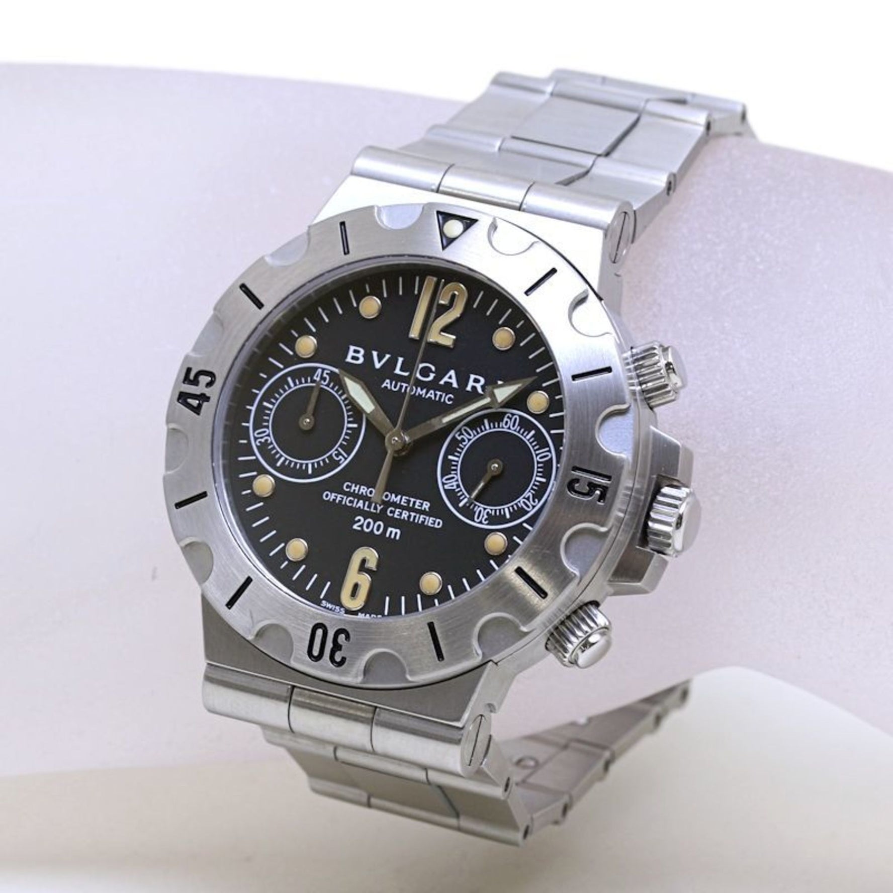 BVLGARI Diagono Scuba Stainless Steel Watch