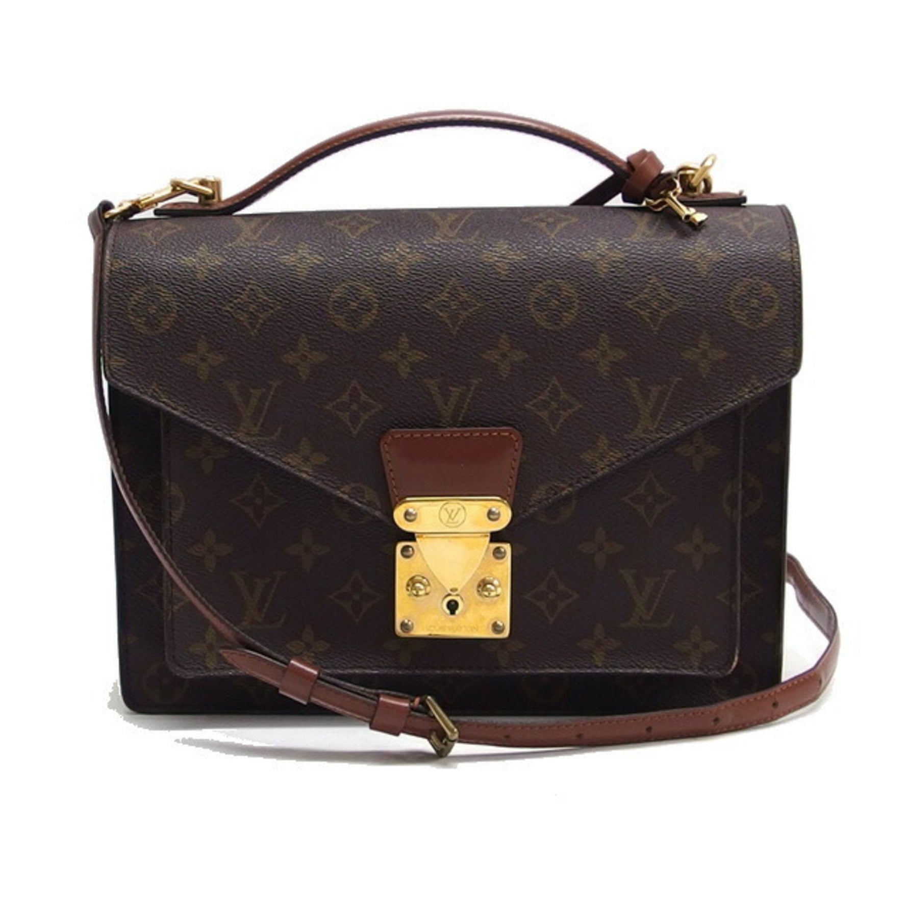 Louis Vuitton Monogram Handbag,Shoulder Bag Brown,Galle,Monogram