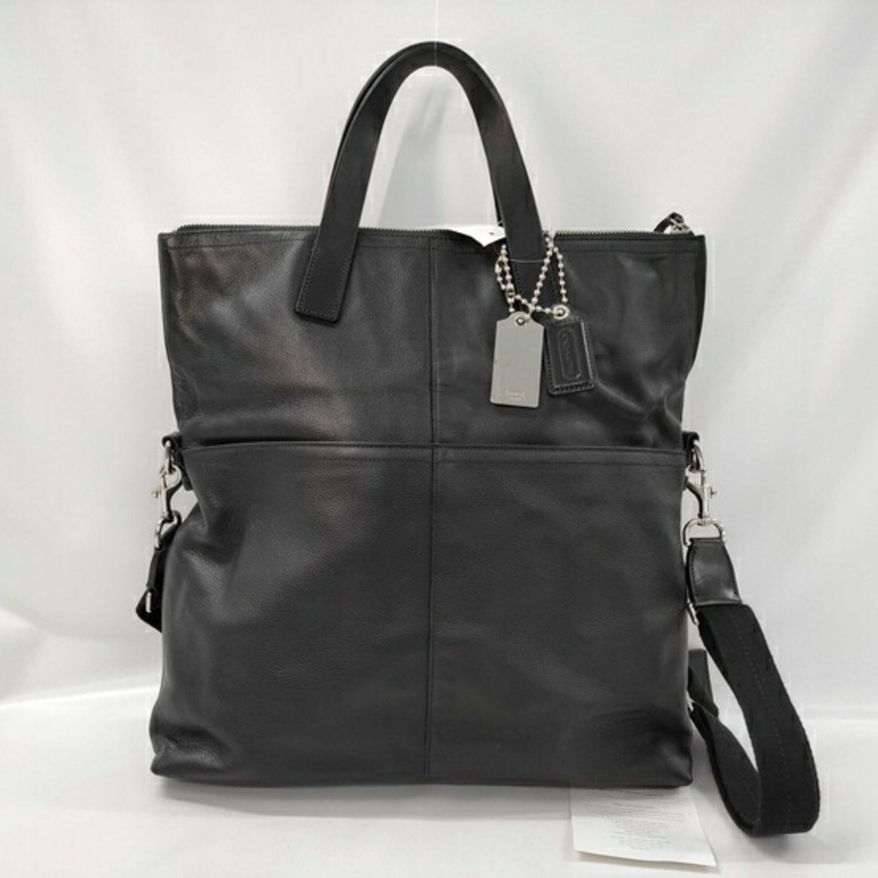 COACH Tote Bag Thompson Crossbody Foldover Leather Men's Shoulder