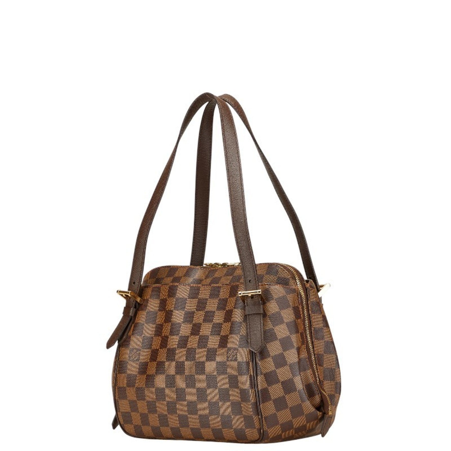 Louis Vuitton Damier Belem MM Handbag Leather LOUIS VUITTON
