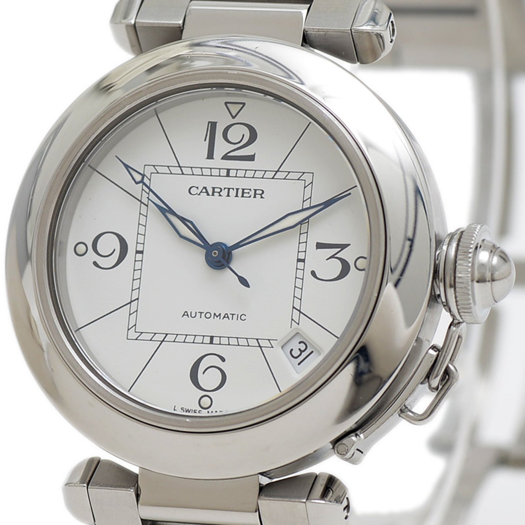 Cartier Pasha C Watch, White Dial, Stainless Steel, Automatic