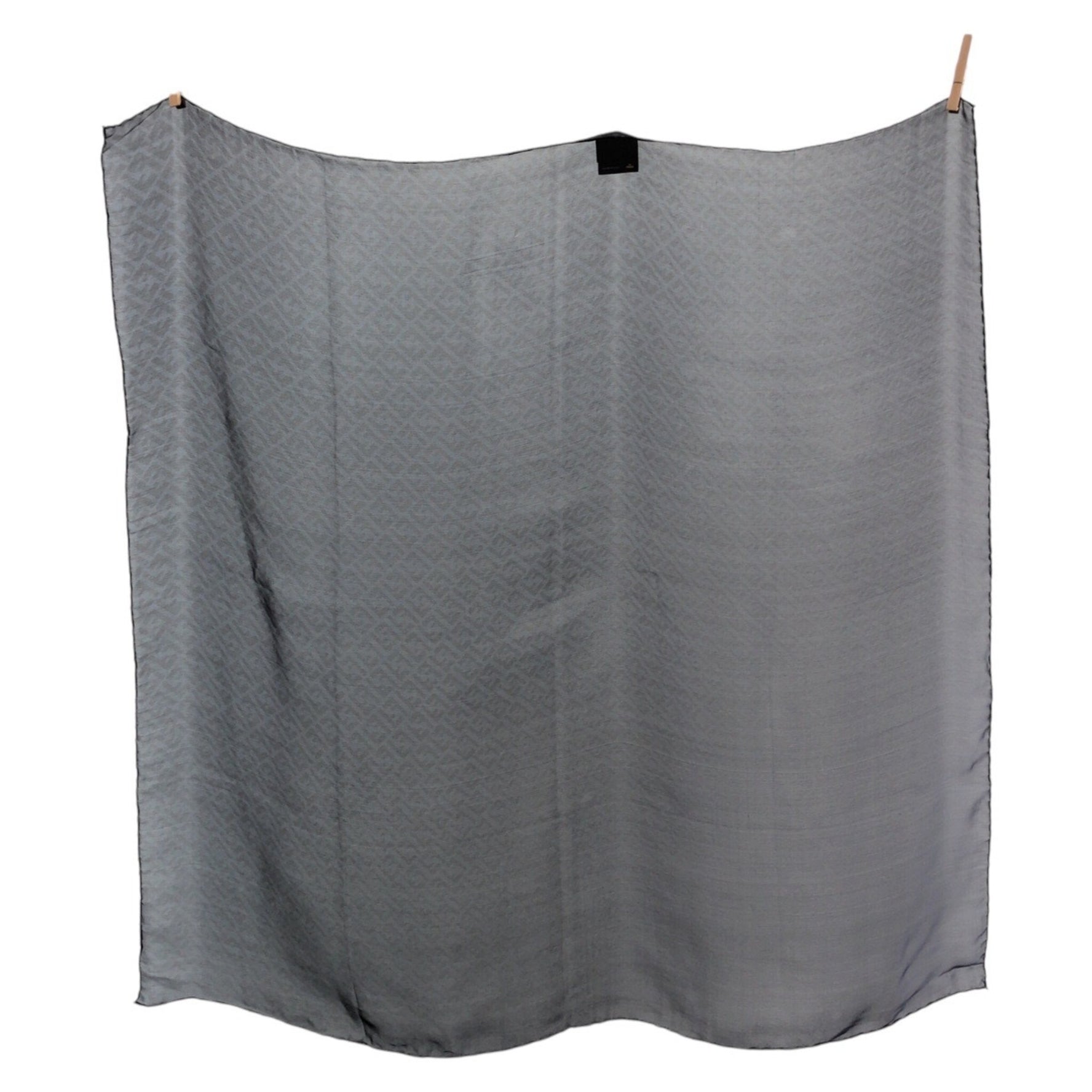 FENDI Zucca Grey Silk Scarf Large