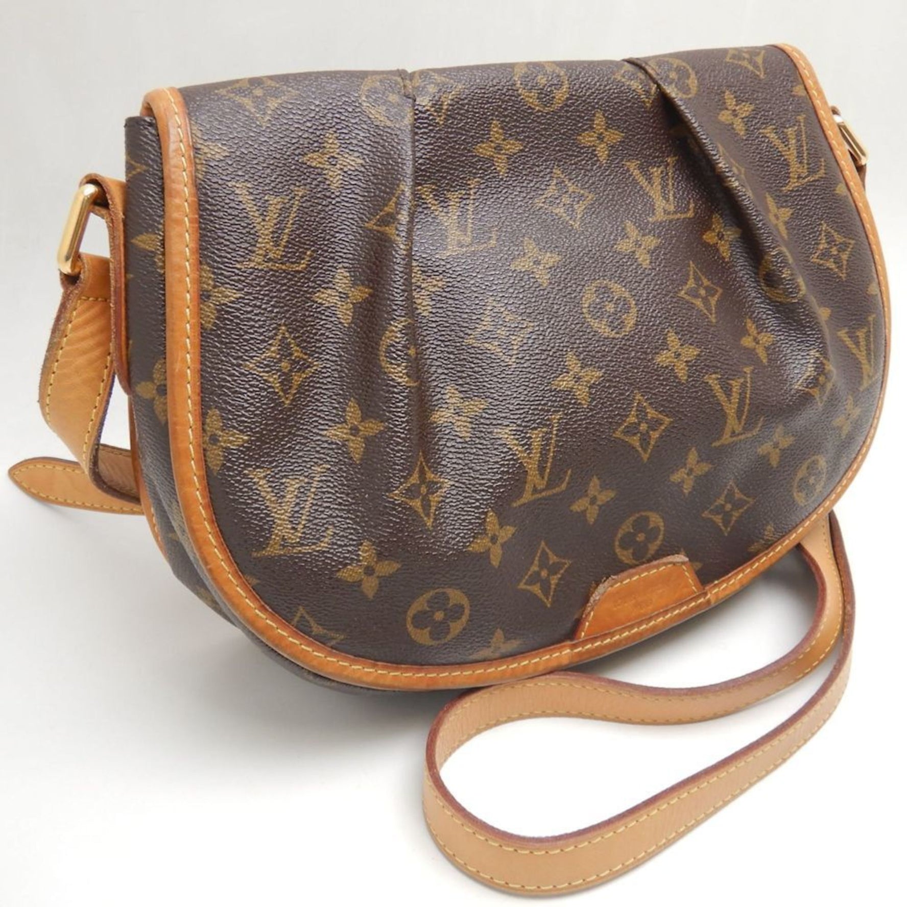 Louis Vuitton Monogram Menilmontant PM Shoulder Bag Brown