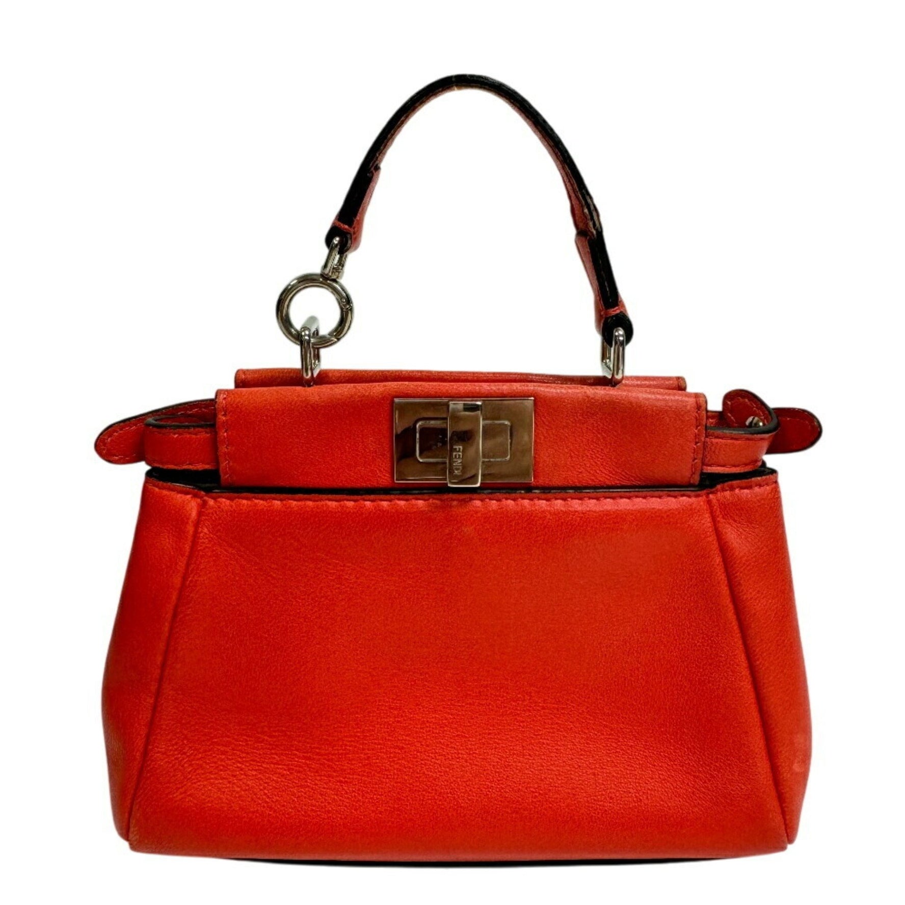 FENDI Micro Peekaboo Handbag Red