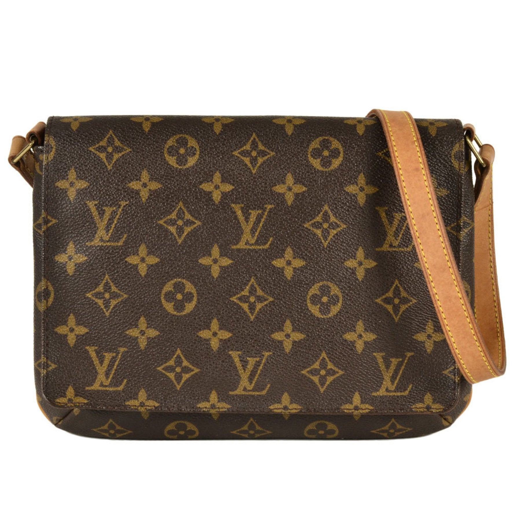 Louis Vuitton Musette Tango Short Strap Shoulder Bag Monogram Canvas Brown