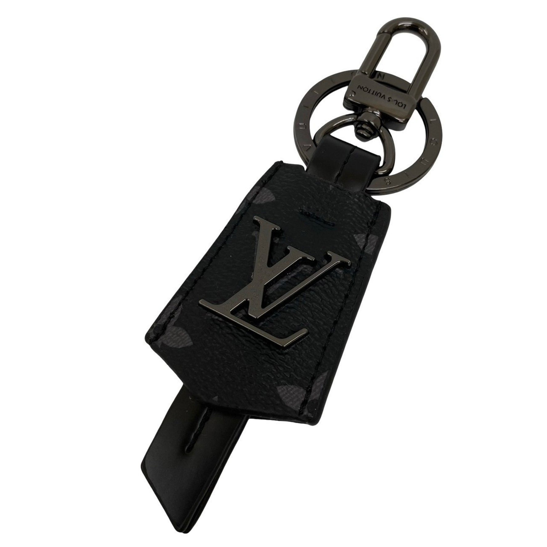Louis Vuitton Porte-Clés Cloche Clés Monogram Eclipse Leather Keychain in