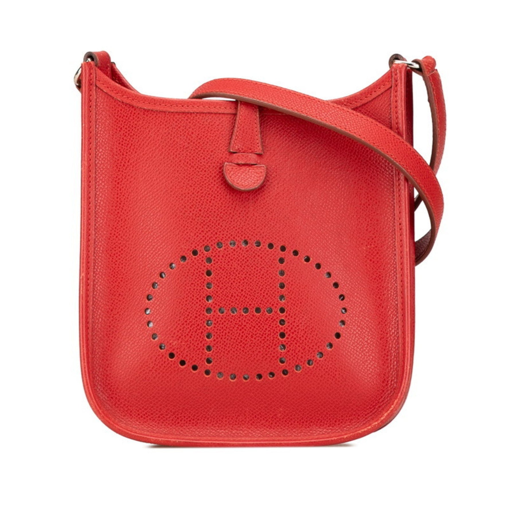 Hermes Evelyn TPM Shoulder Bag Red Epsom Leather