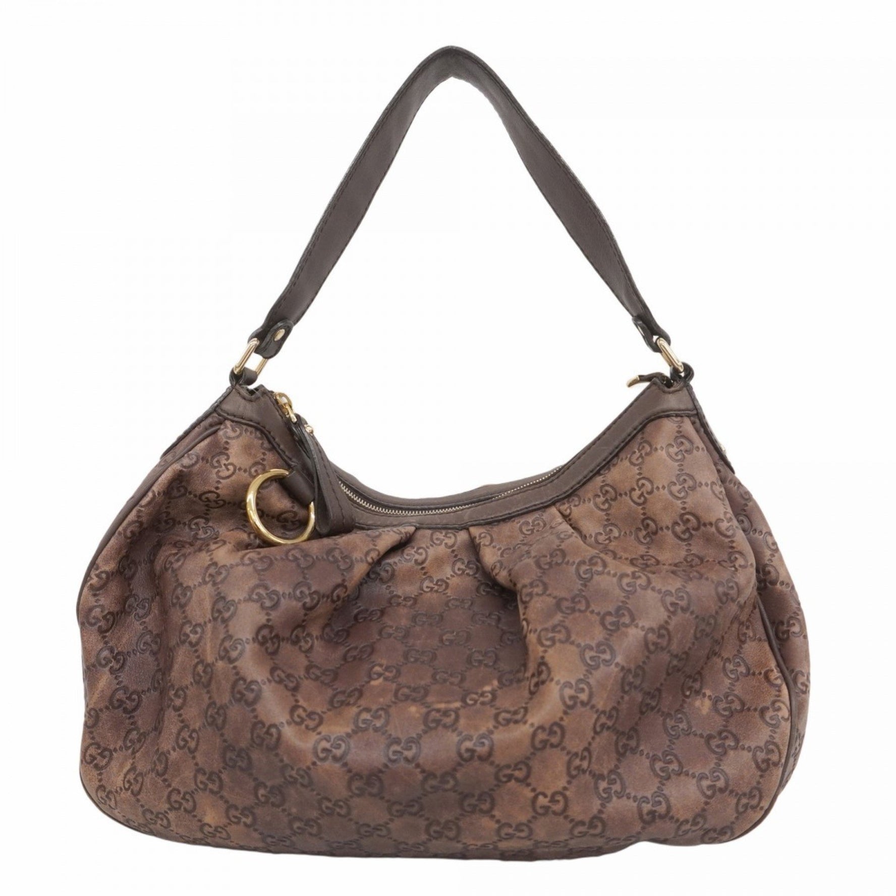 Gucci Shoulder Bag Guccissima Leather Champagne