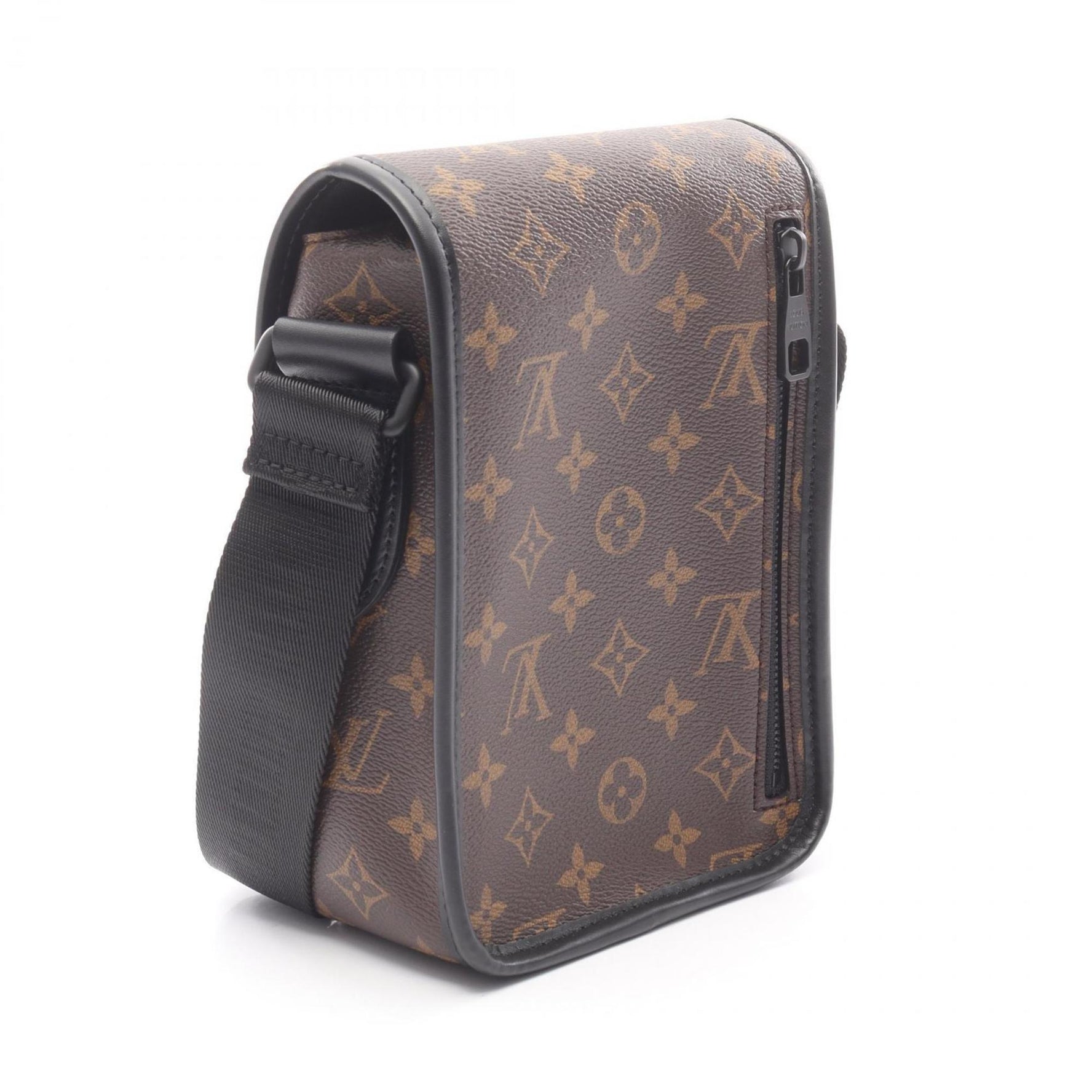 Louis Vuitton Archie Messenger Shoulder Bag, Coated Canvas and Leather, Monogram Macassar, Brown Black