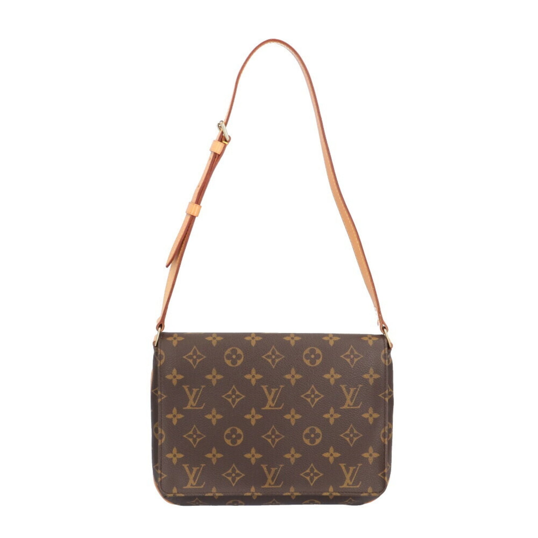 Louis Vuitton Musette Tango Short Monogram Shoulder Bag Canvas M51257 Brown Women's LOUIS VUITTON