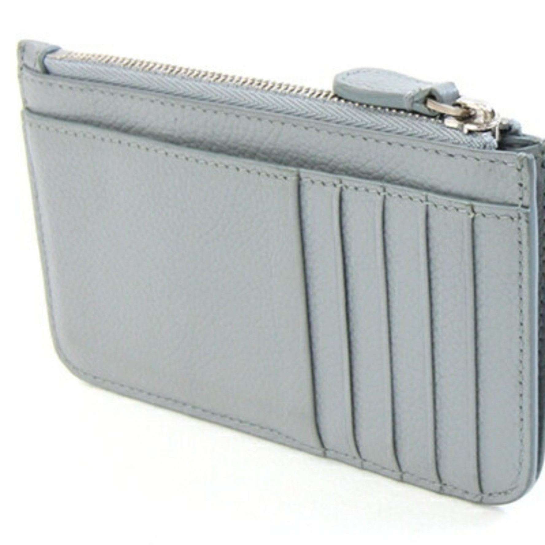 Balenciaga Coin Case Light Gray Leather Purse Card Fragment Mini Wallet Compact Women's BALENCIAGA