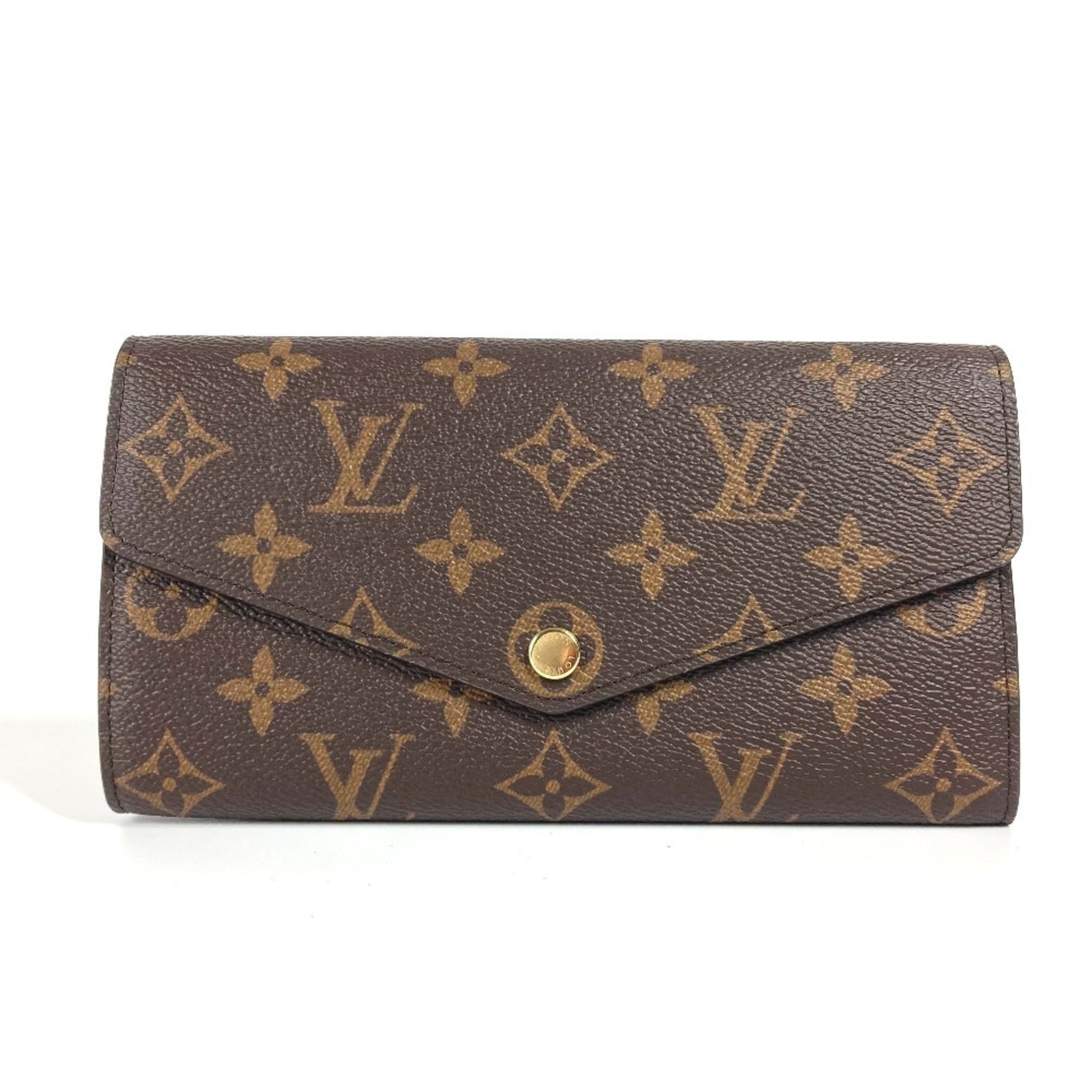 Louis Vuitton Monogram Portefeuille Sarah NM Long Wallet Bi-fold Canvas Men's Blue Olympe