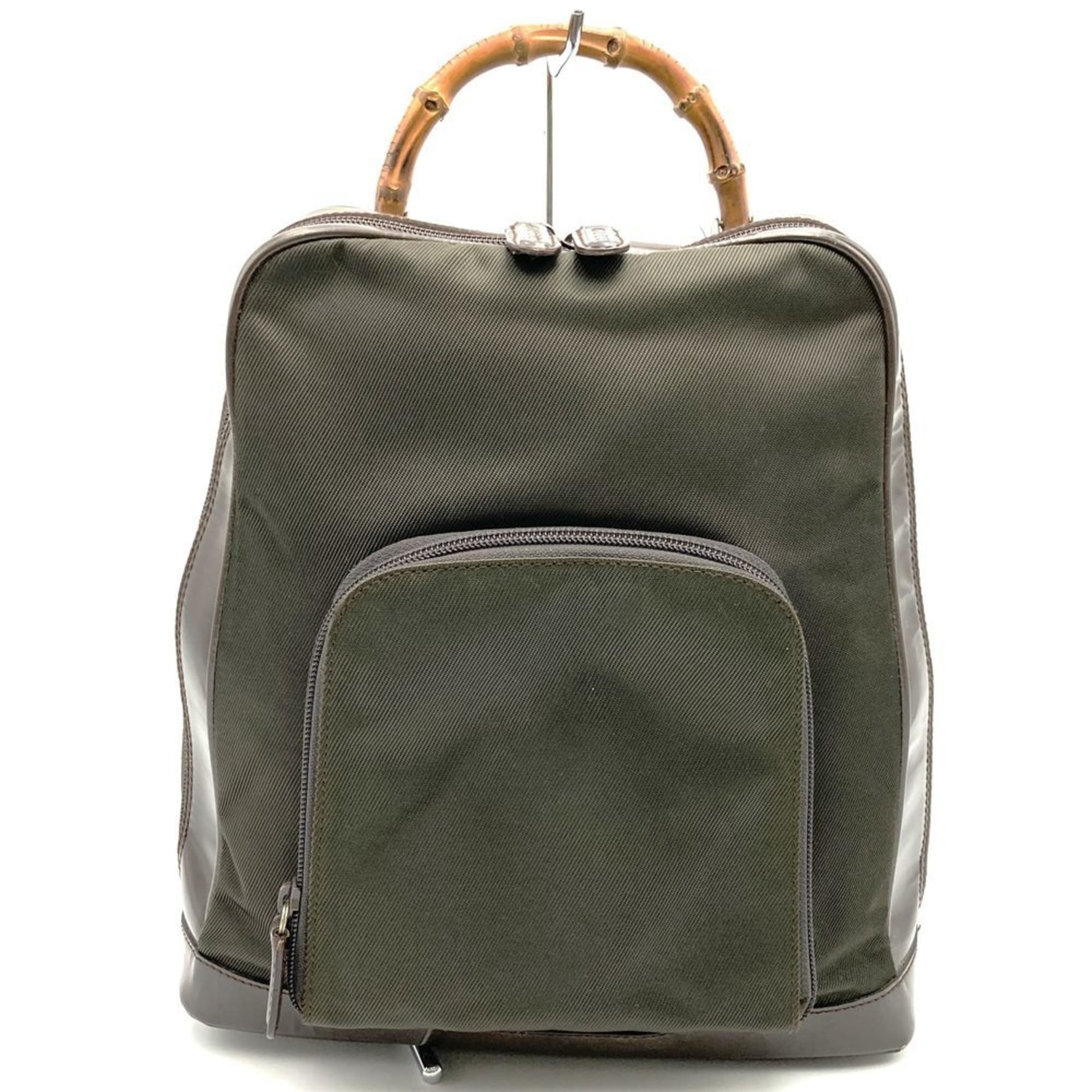 GUCCI 003 2058 Bamboo Body Bag in Nylon/Leather