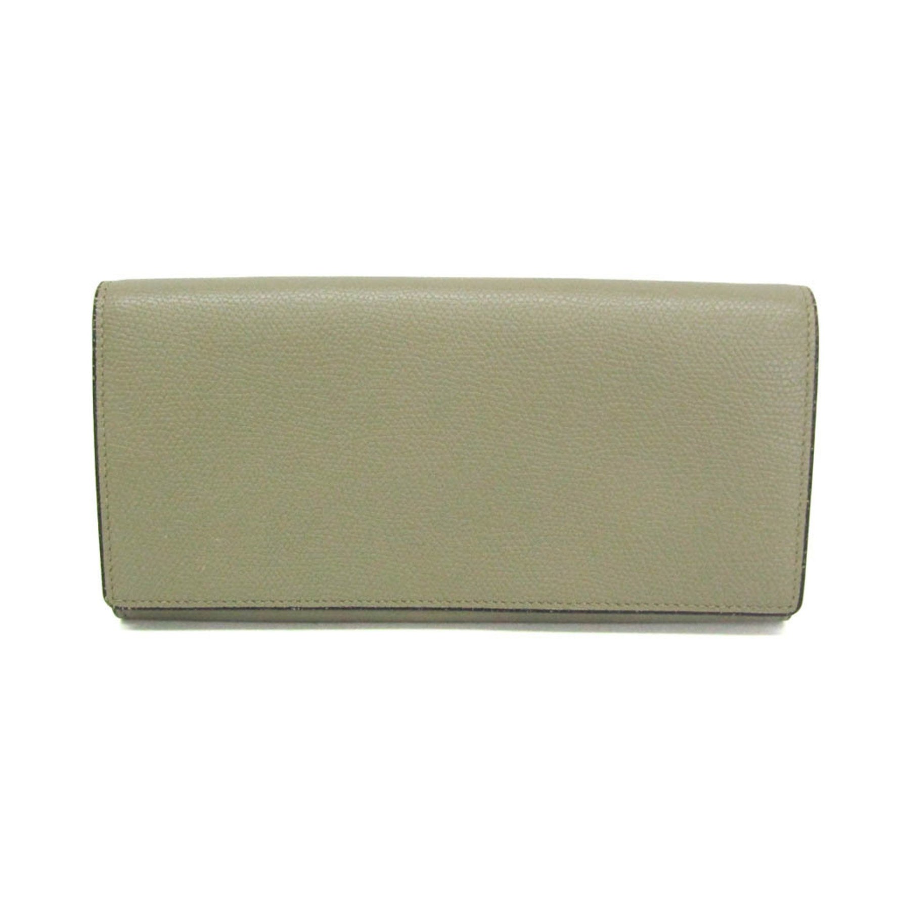 Valextra Leather Long Wallet (bi-fold)
