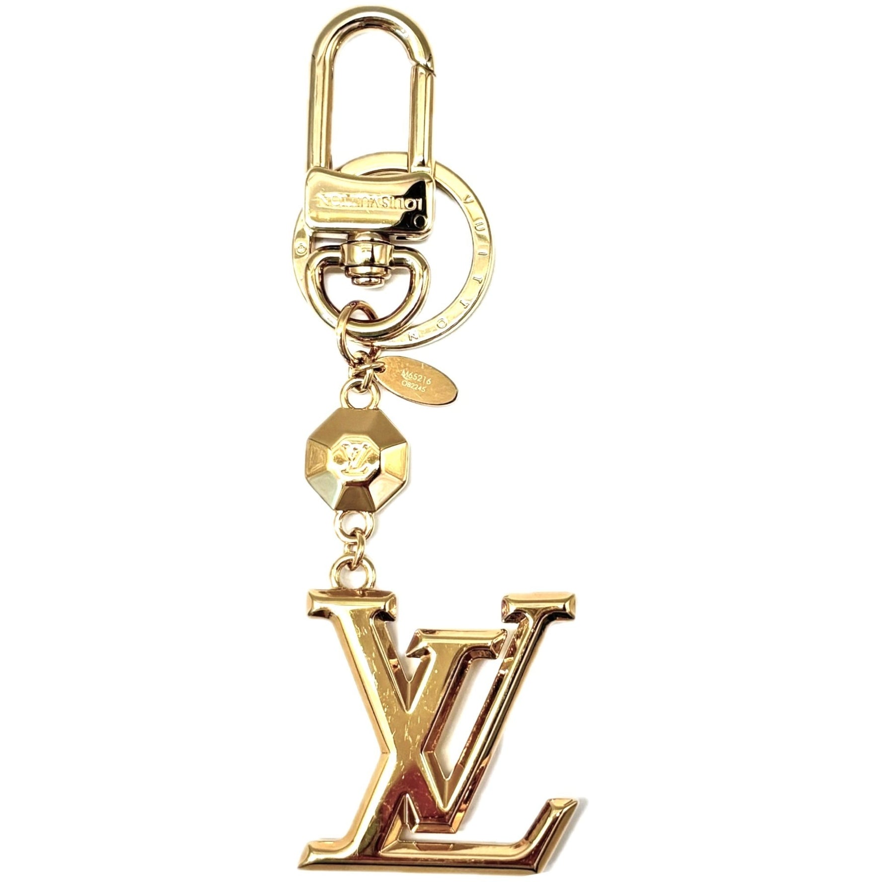 Louis Vuitton Facet Porte-Clés Keychain Unisex Gold