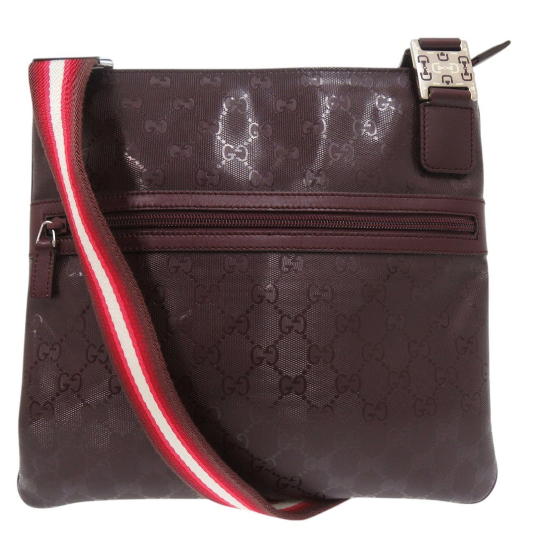 Like new Gucci GG Imprime Shoulder Bag PVC Leather 0684