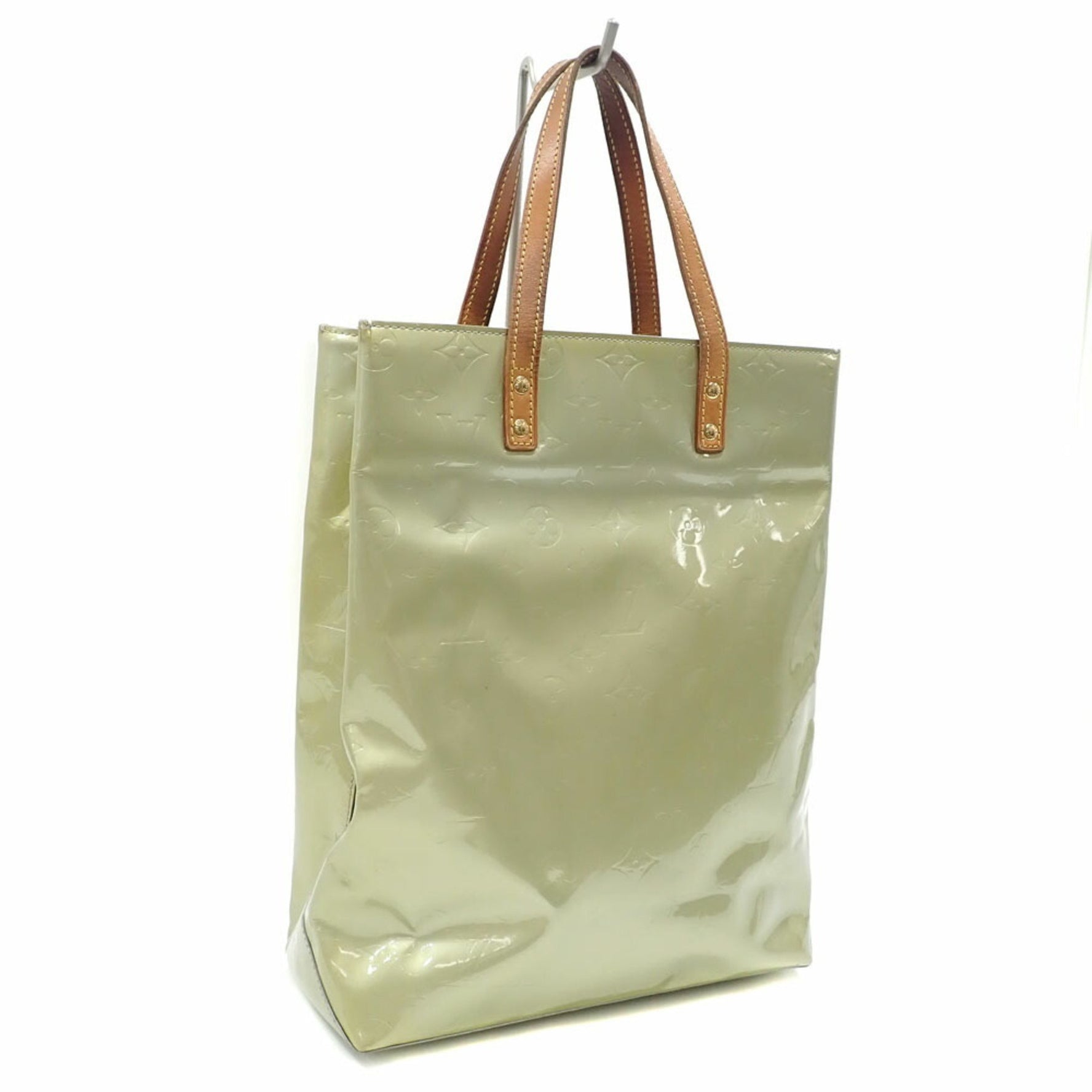 Louis Vuitton Vernis Lead MM Tote Bag, Women's, M91142, Green,