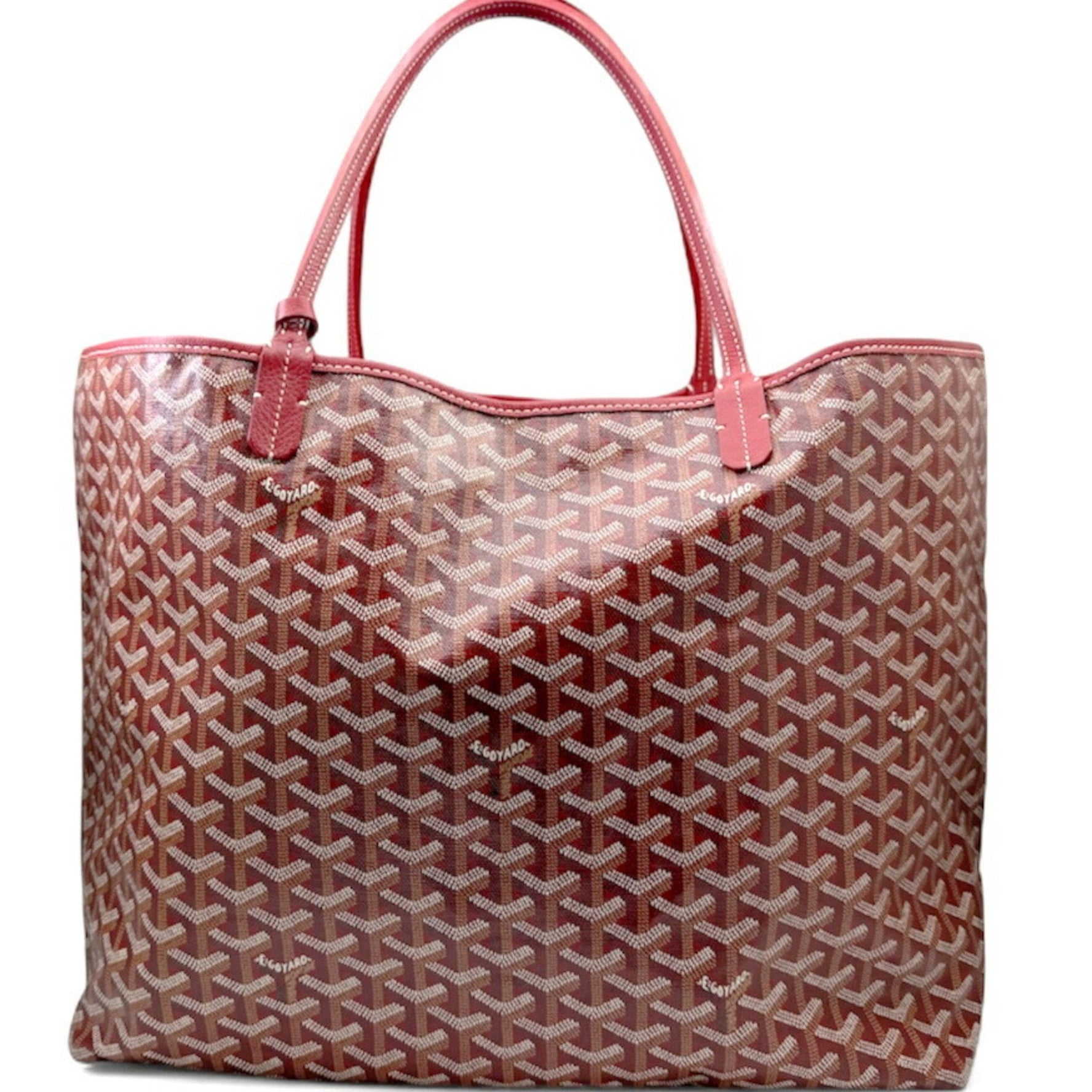 GOYARD Saint Louis GM Red Tote Bag/Shoulder Bag Coated Canvas Leather