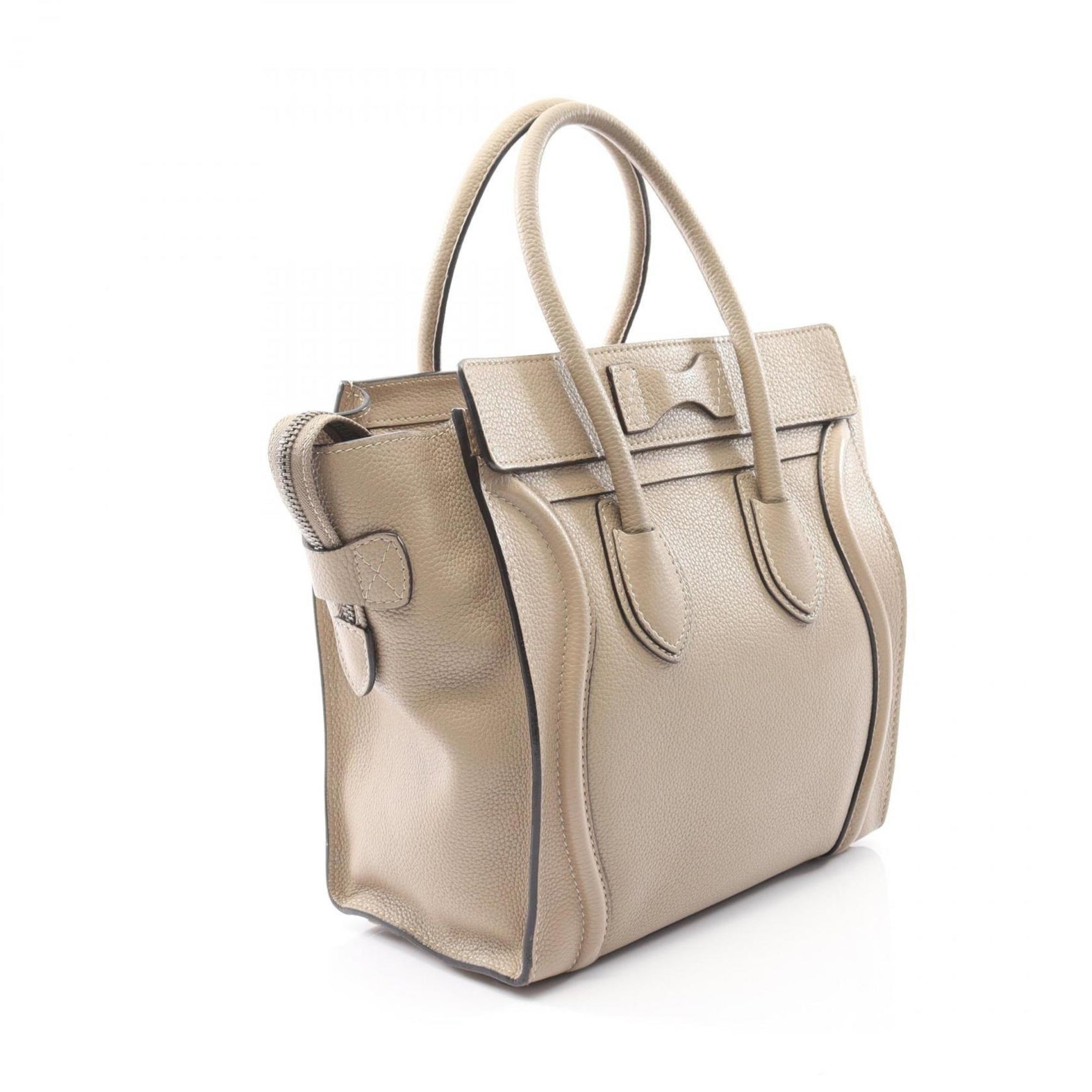 Celine Luggage Micro Shopper Tote Bag, Leather