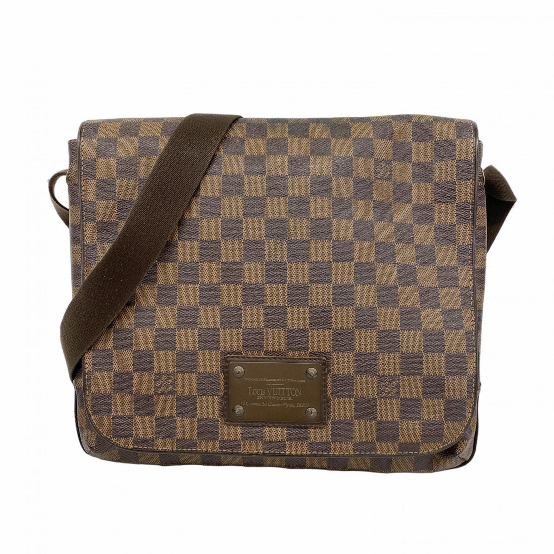 Louis Vuitton Damier Brooklyn MM Shoulder Bag N51211 Ebene Men's