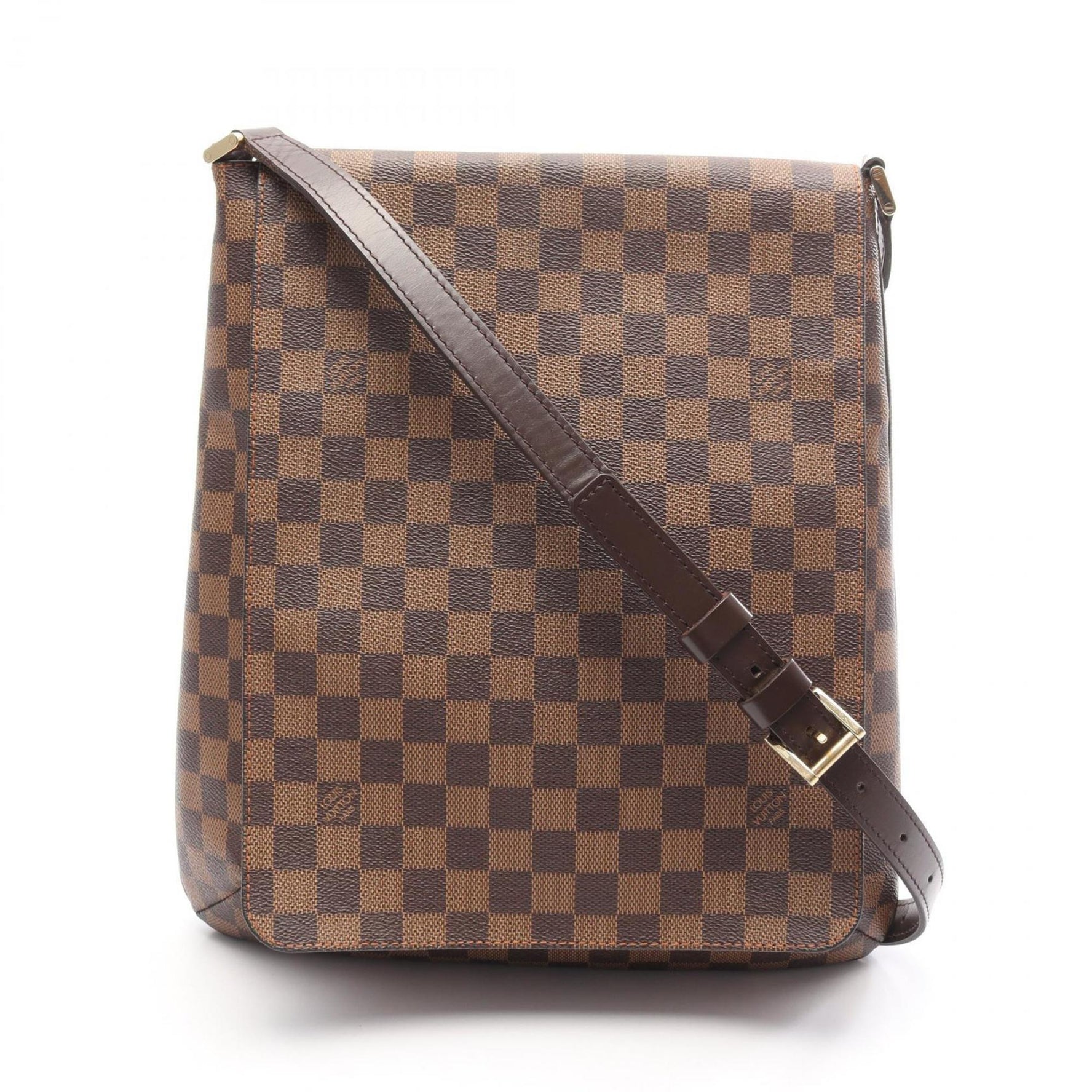 Louis Vuitton Musette Shoulder Bag, Coated Canvas and Leather with Damier Finish, Brown