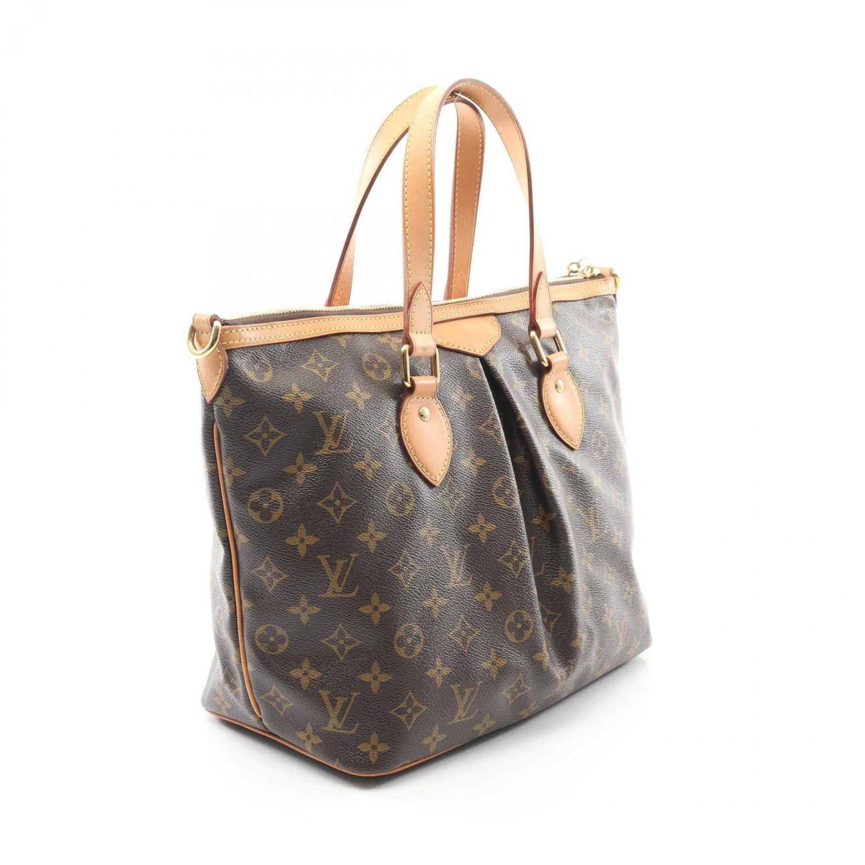Louis Vuitton Palermo PM Monogram Handbag, Coated Canvas and Leather, Brown