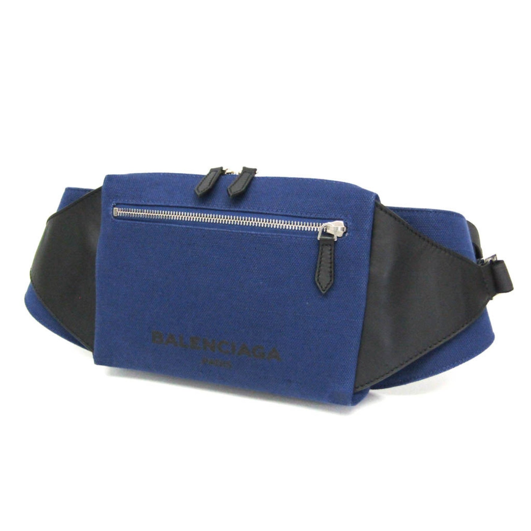 Balenciaga Men,Women Canvas,Leather Fanny Pack,Sling Bag Black,Royal Blue