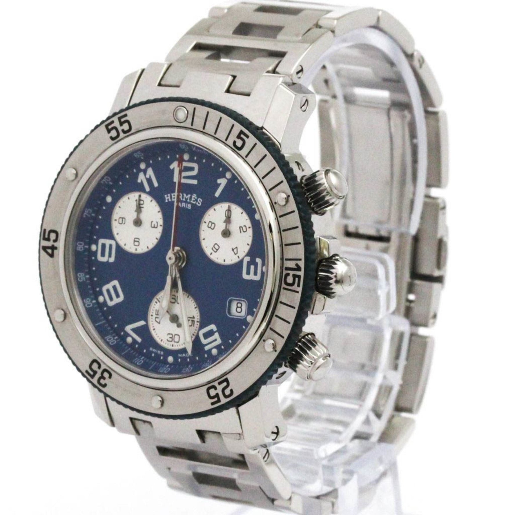 HERMES Clipper Diver Chronograph Quartz Mens Watch CL2.917