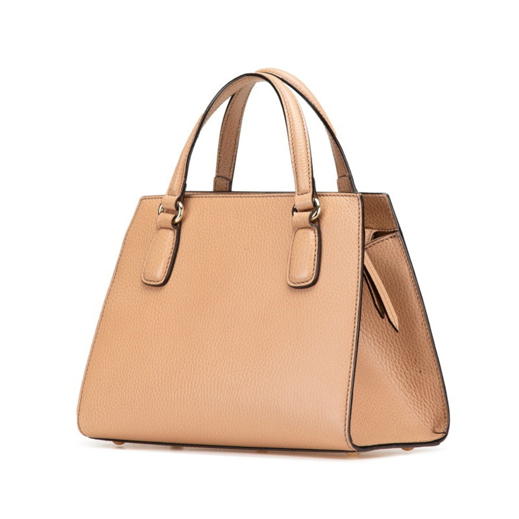 Gucci Interlocking G Soho Handbag/Shoulder Bag 2WAY Beige Leather Women's GUCCI
