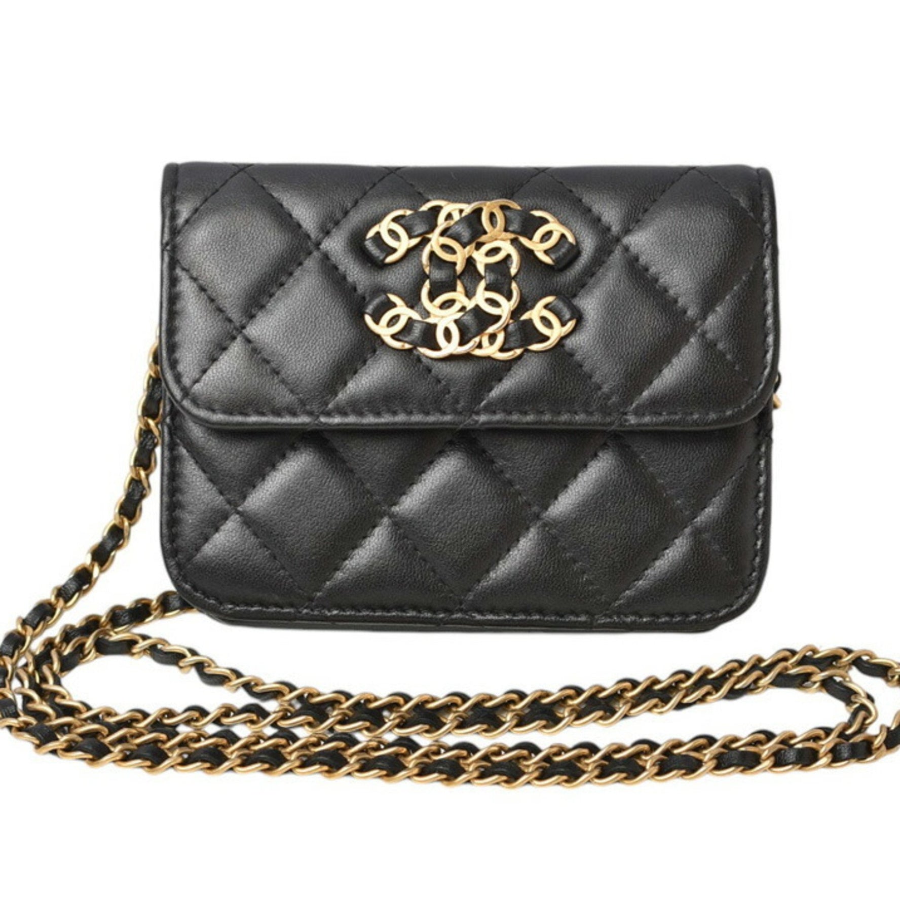 Chanel wallet, coin case, chain bag, lambskin