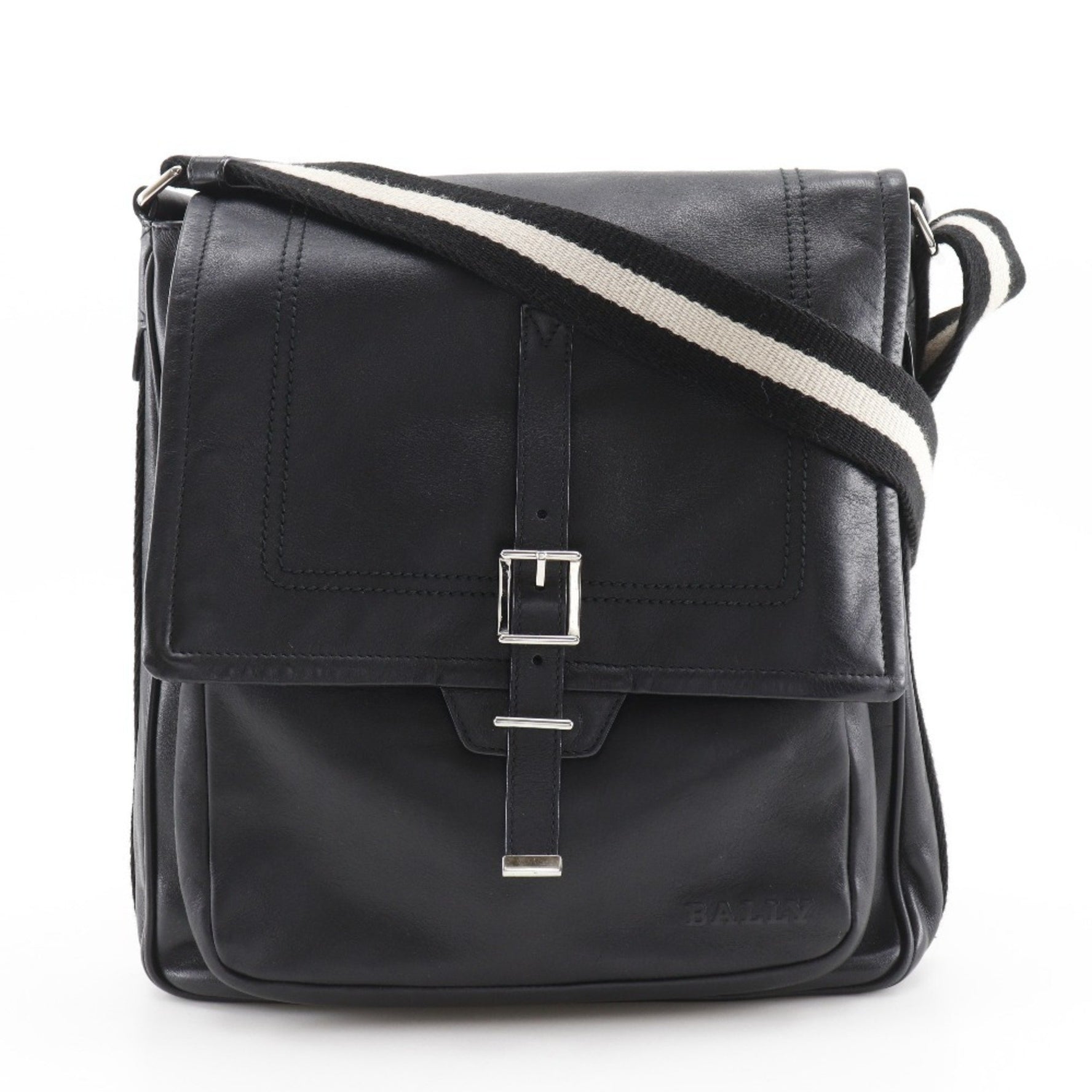 Bally Trainspotting Shoulder Bag, Calfskin, Size, Magnetic closure