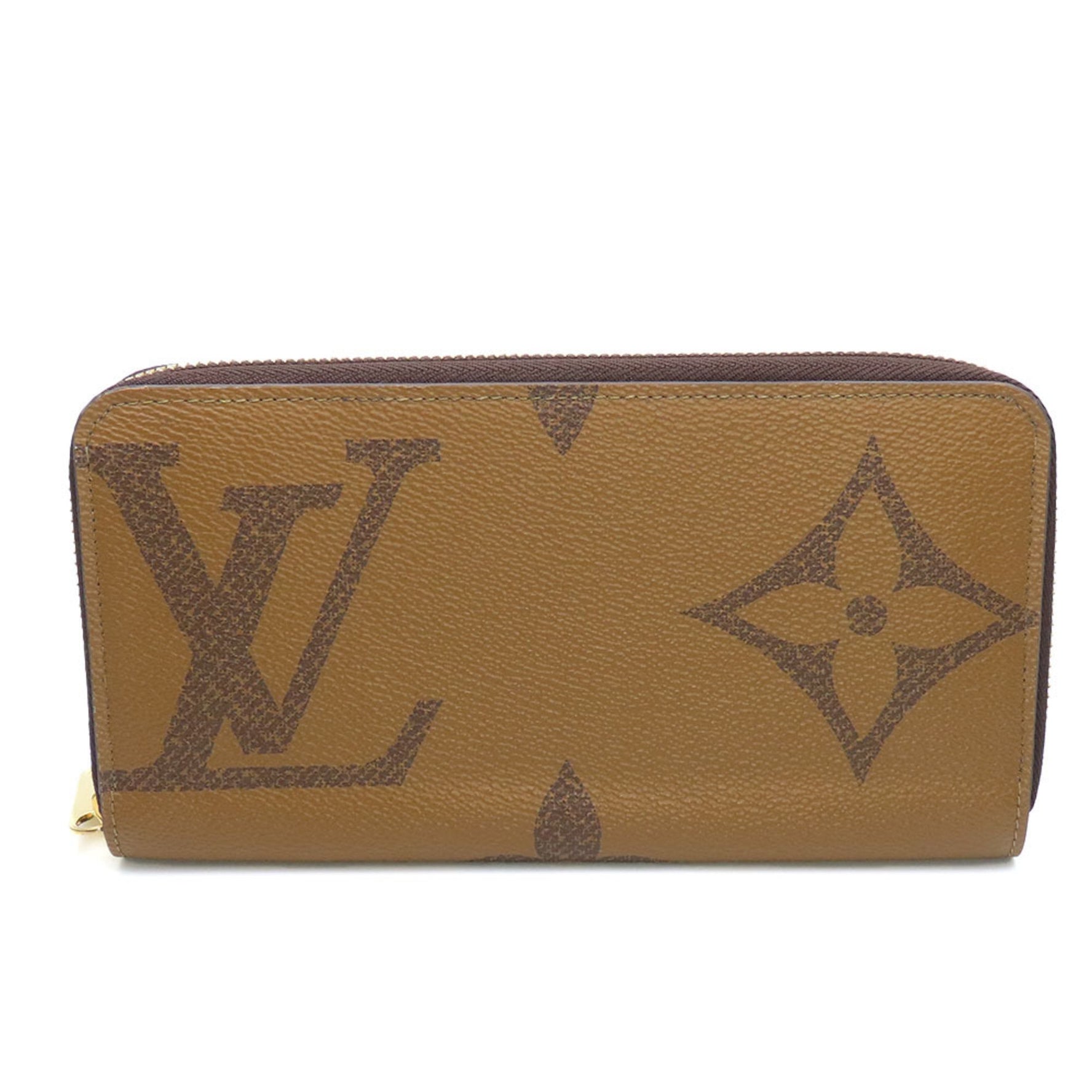 Louis Vuitton Long Wallet Zippy M69353 Monogram Reverse Brown Giant Round Accessory Women's Men's LOUIS VUITTON