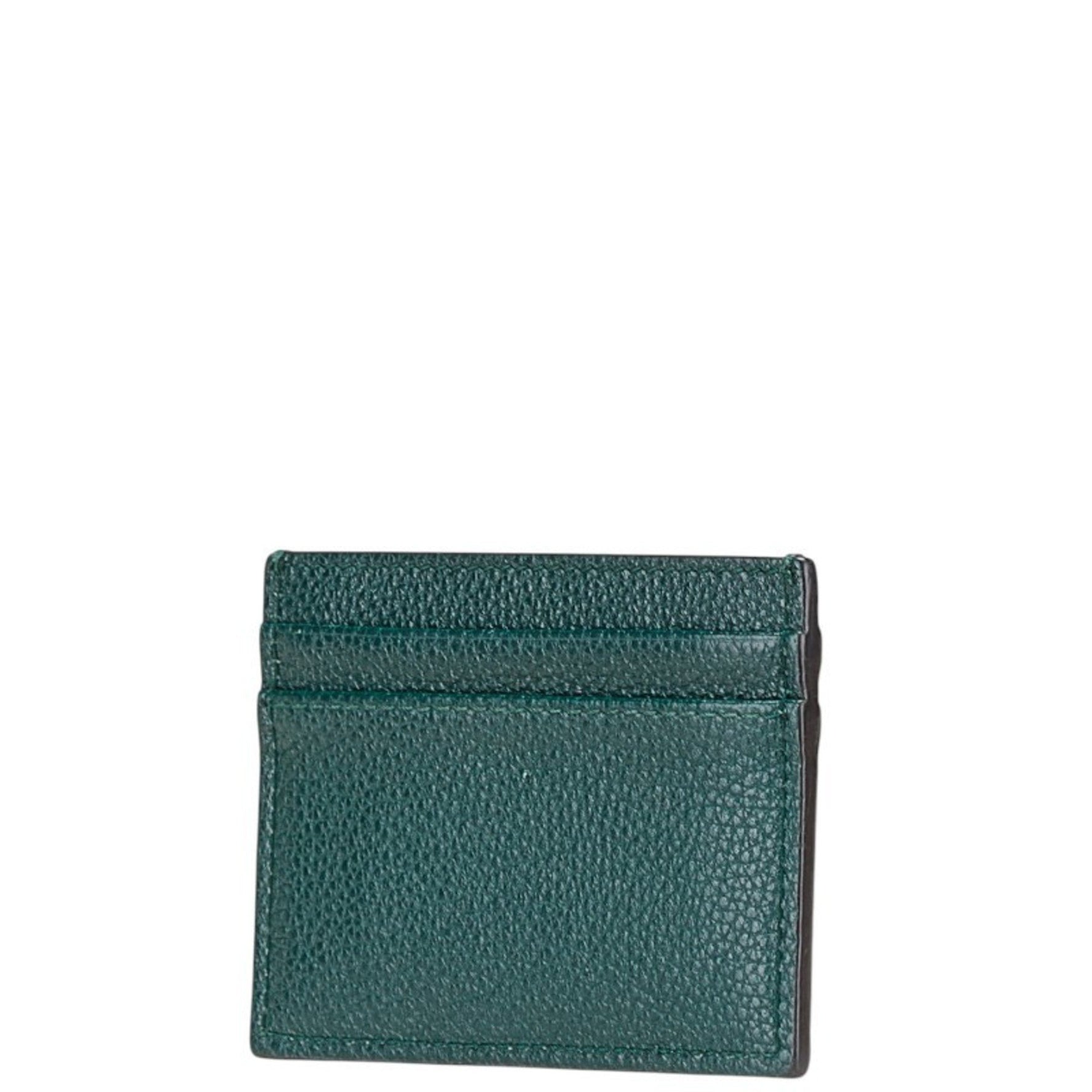 Gucci Zumi Card Case/Pass Case Green Leather Women's GUCCI