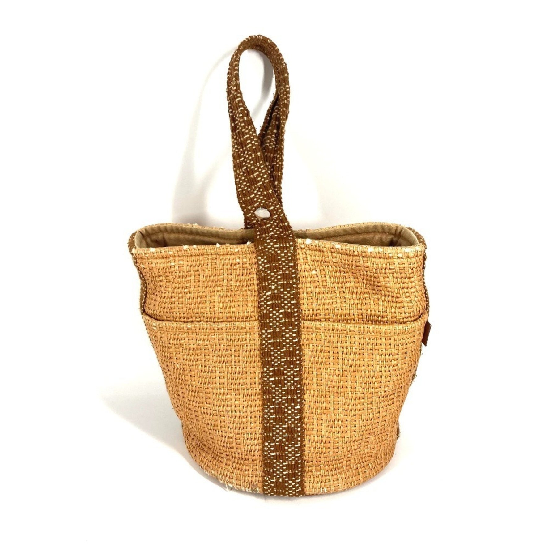 HERMES Tamour MM Bag Tote Handbag Cotton Men's