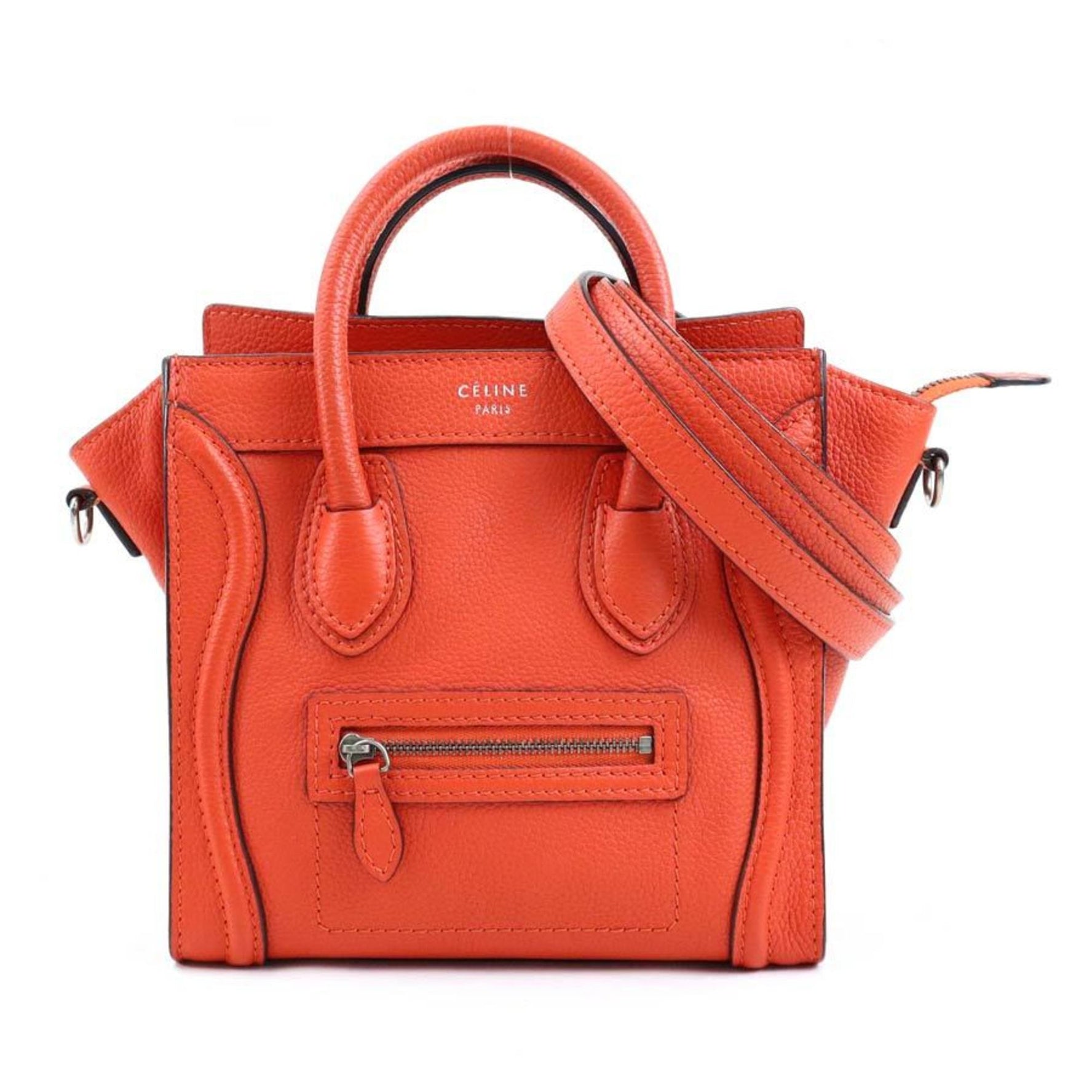 CELINE Handbag Shoulder Bag Luggage Nano Shopper Leather