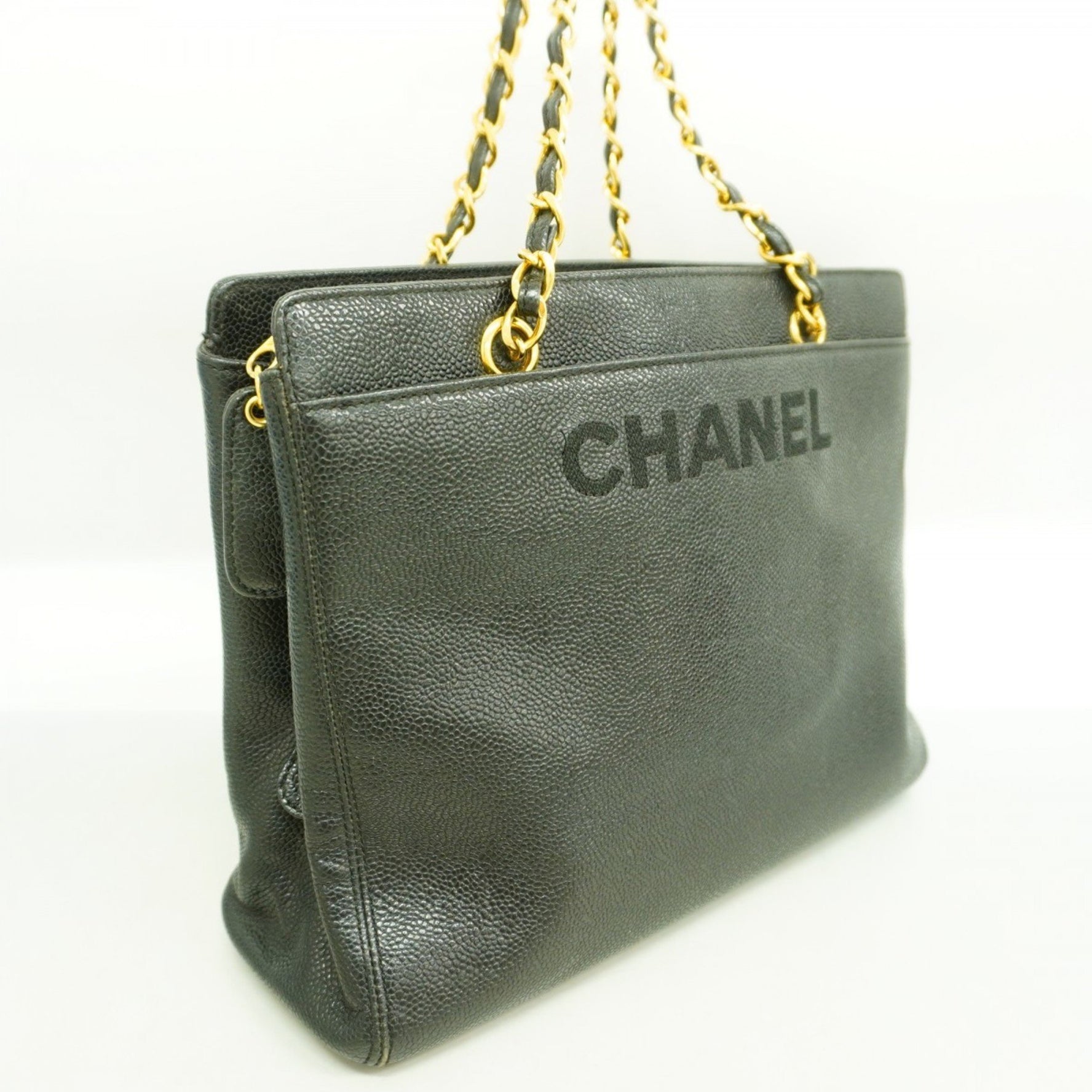 Chanel Caviar Leather Handbag with Chain