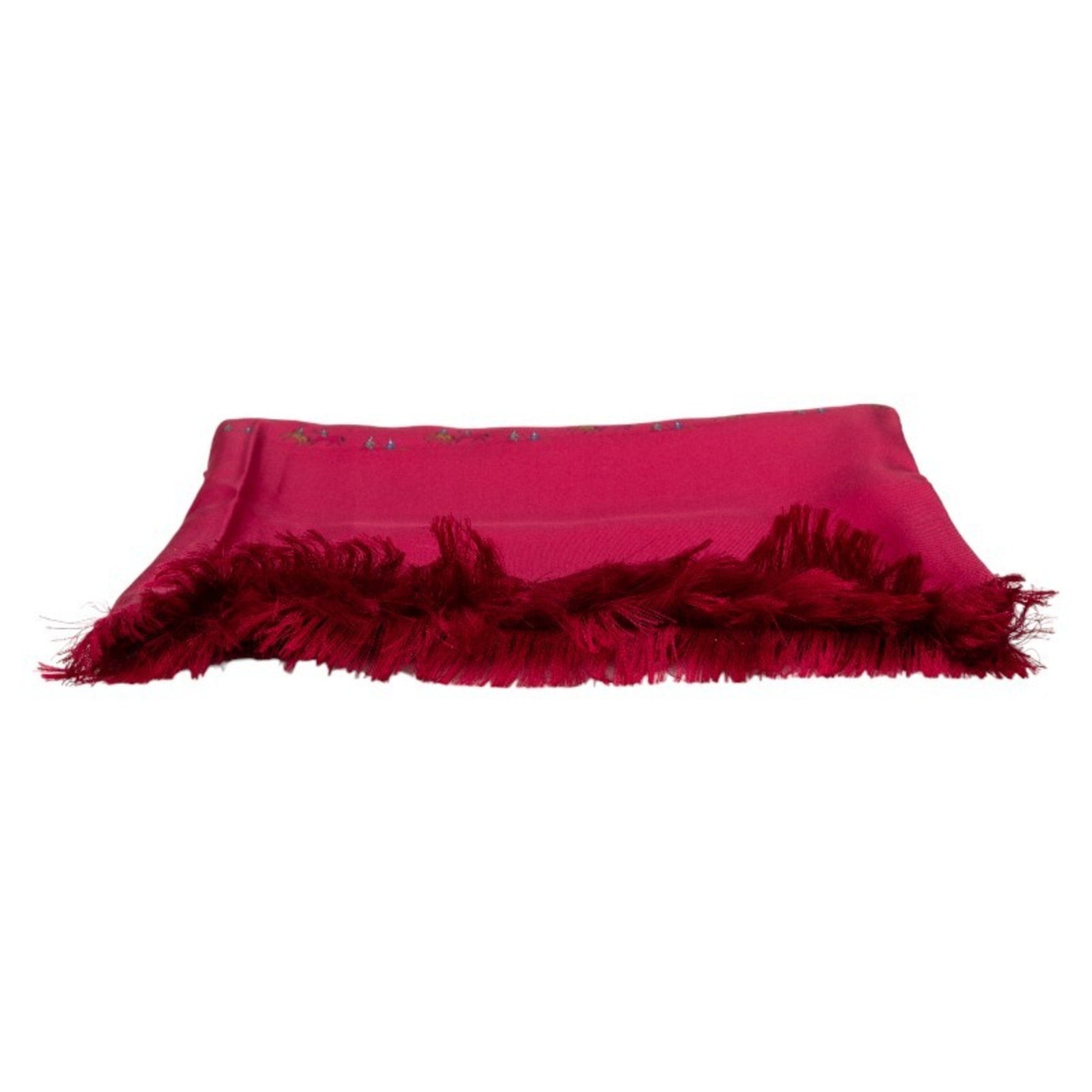 Hermes Margiela period scarf wine red multicolor silk women's HERMES