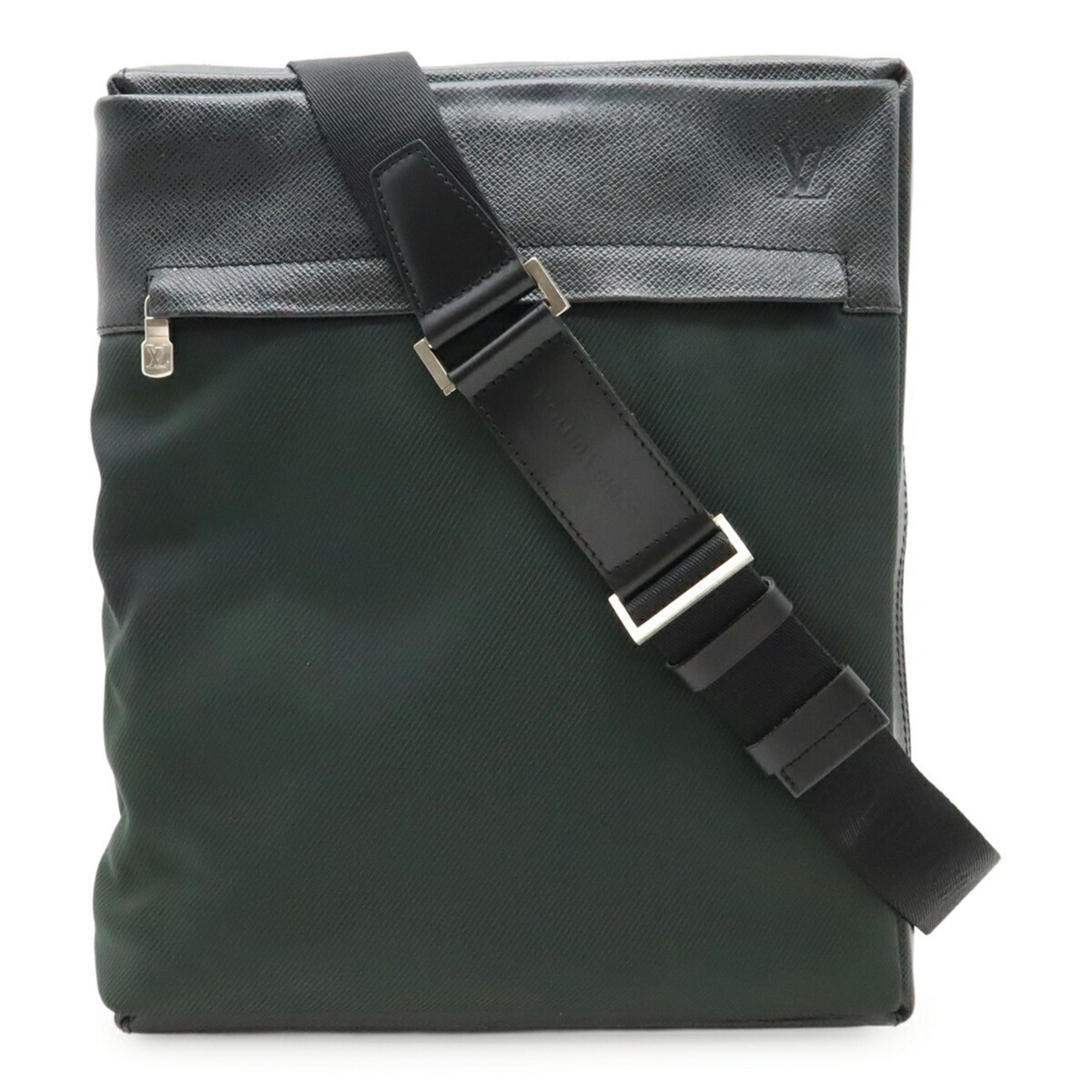 Louis Vuitton Taiga Beluga Shoulder Bag, L-Shaped Canvas and Leather