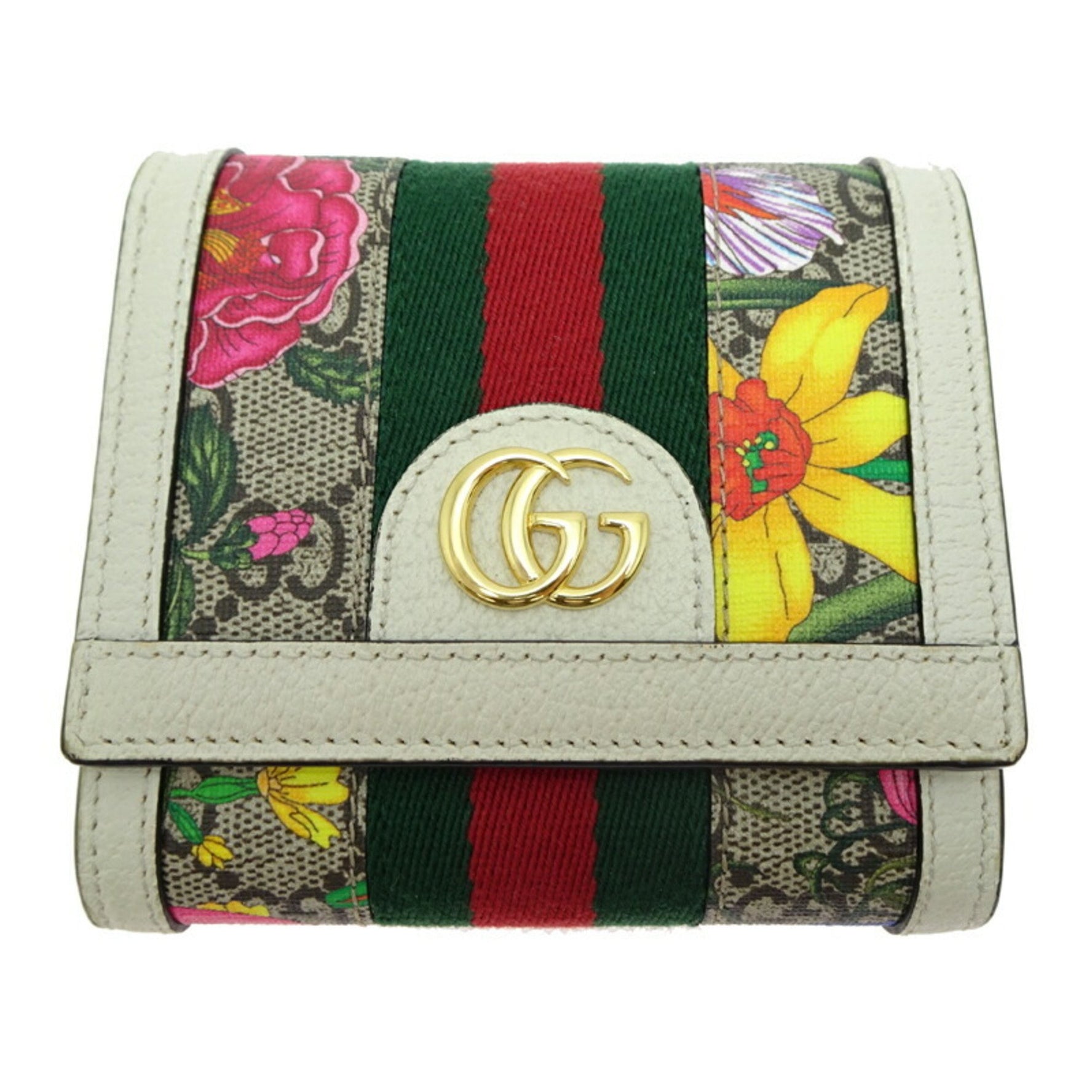 Gucci GG Flora Compact Wallet Bifold Supreme