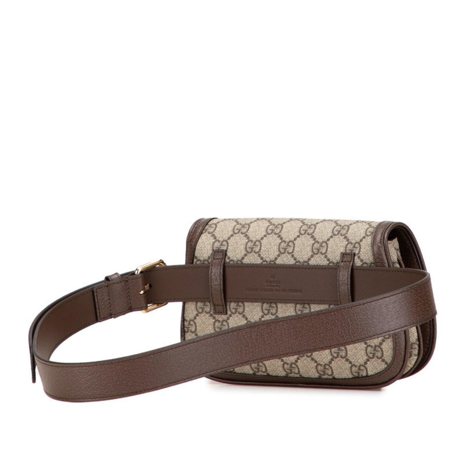 Gucci GG Supreme Blondie Body Bag, Belt Waist Bag Brown and Beige Leather