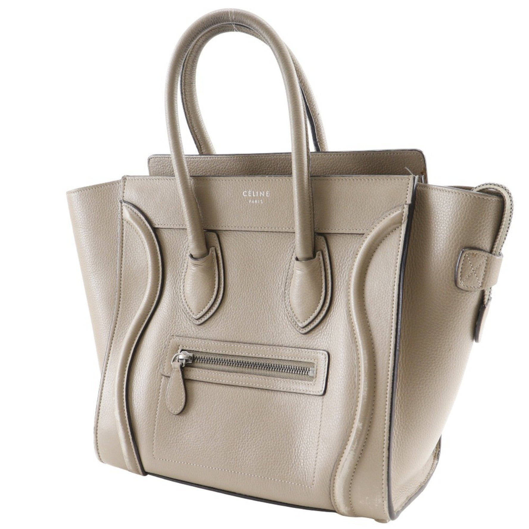 Celine Luggage Micro Shopper Handbag, Leather