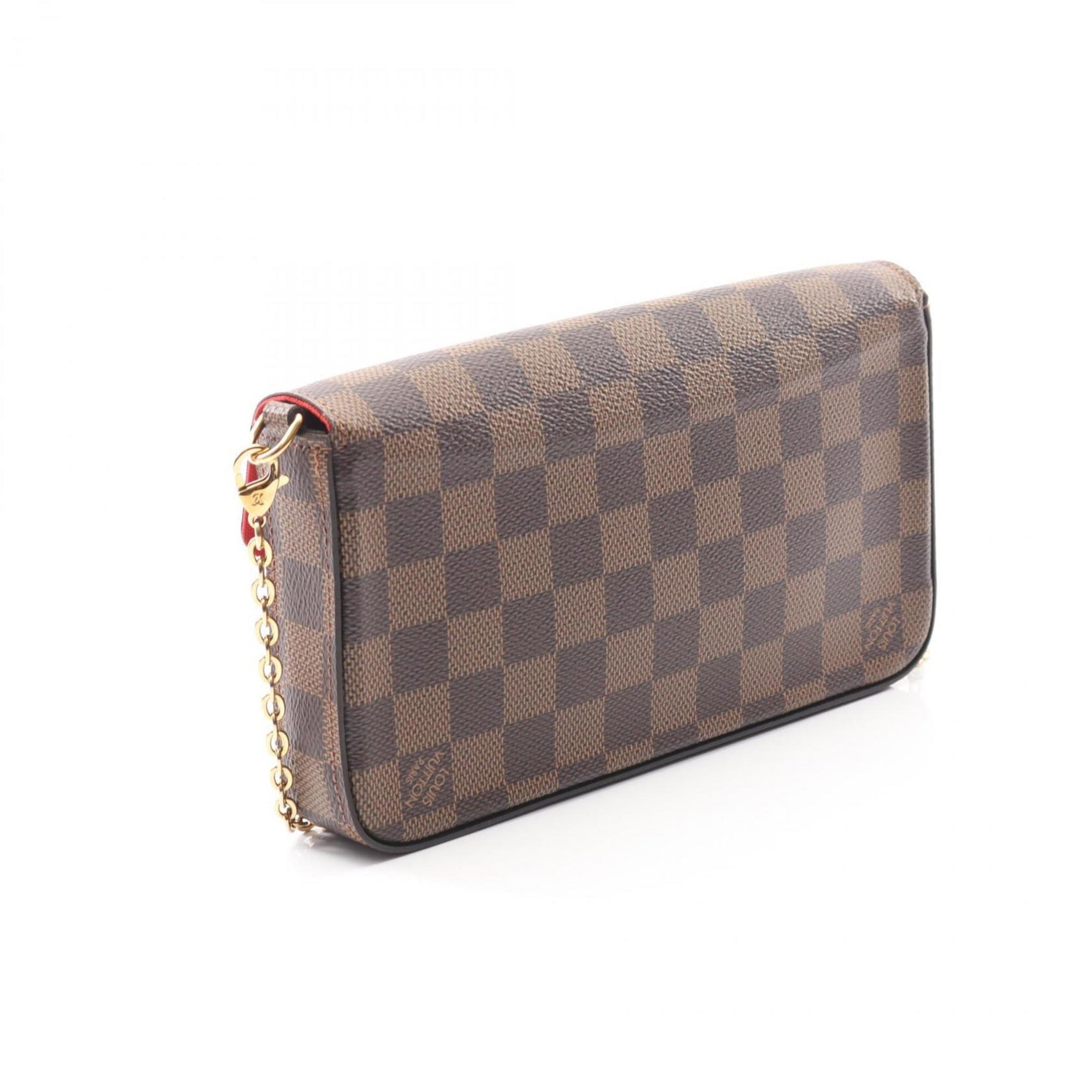 Louis Vuitton Felicie Pochette Shoulder Bag, Coated Canvas Damier Leather, Brown