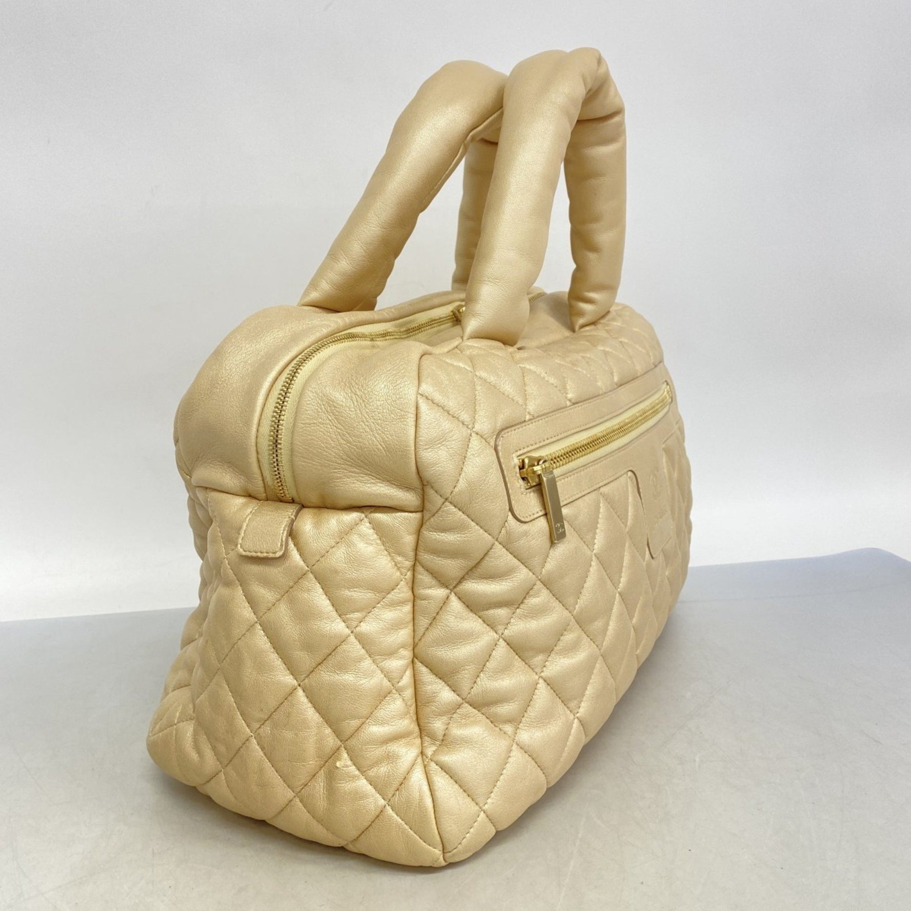 Chanel Coco Cocoon Leather Handbag in and Champagne