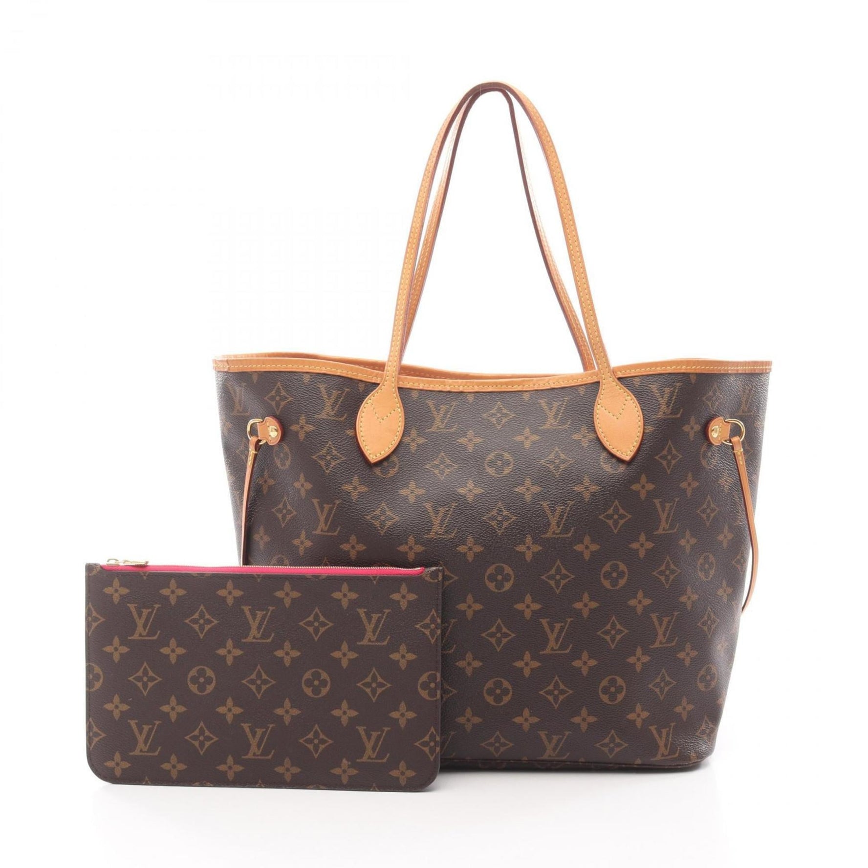 Louis Vuitton Neverfull MM Monogram Pivoine Tote Bag, Coated Canvas and Leather, Brown