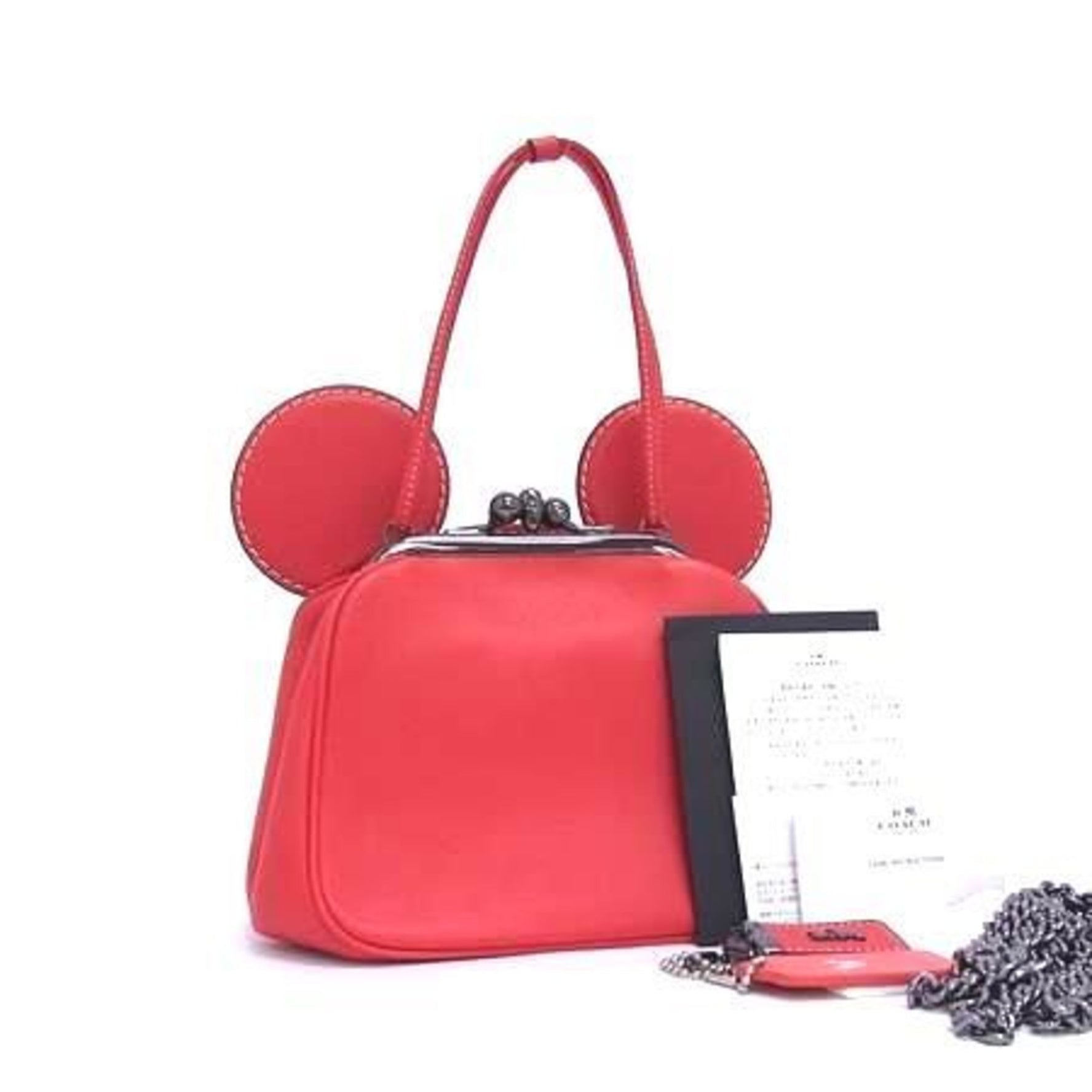 COACH Disney Collaboration Handbag Red Leather Shoulder Bag