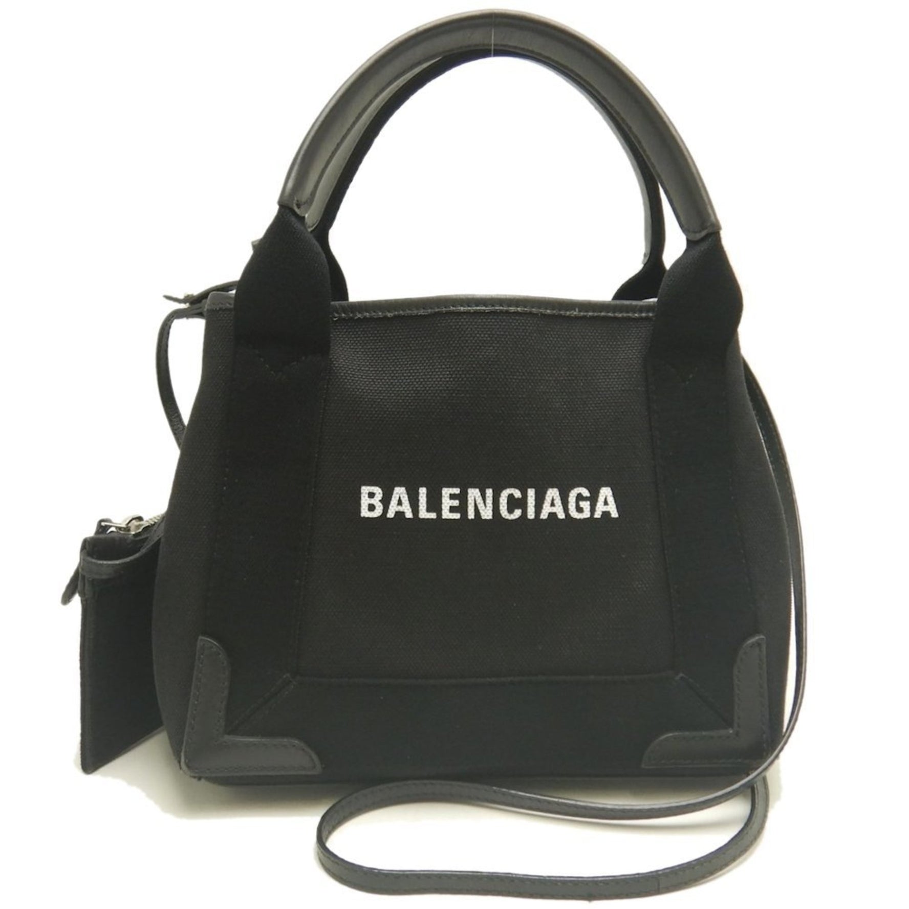 BALENCIAGA Cabas XS Tote Bag in Canvas and Leather