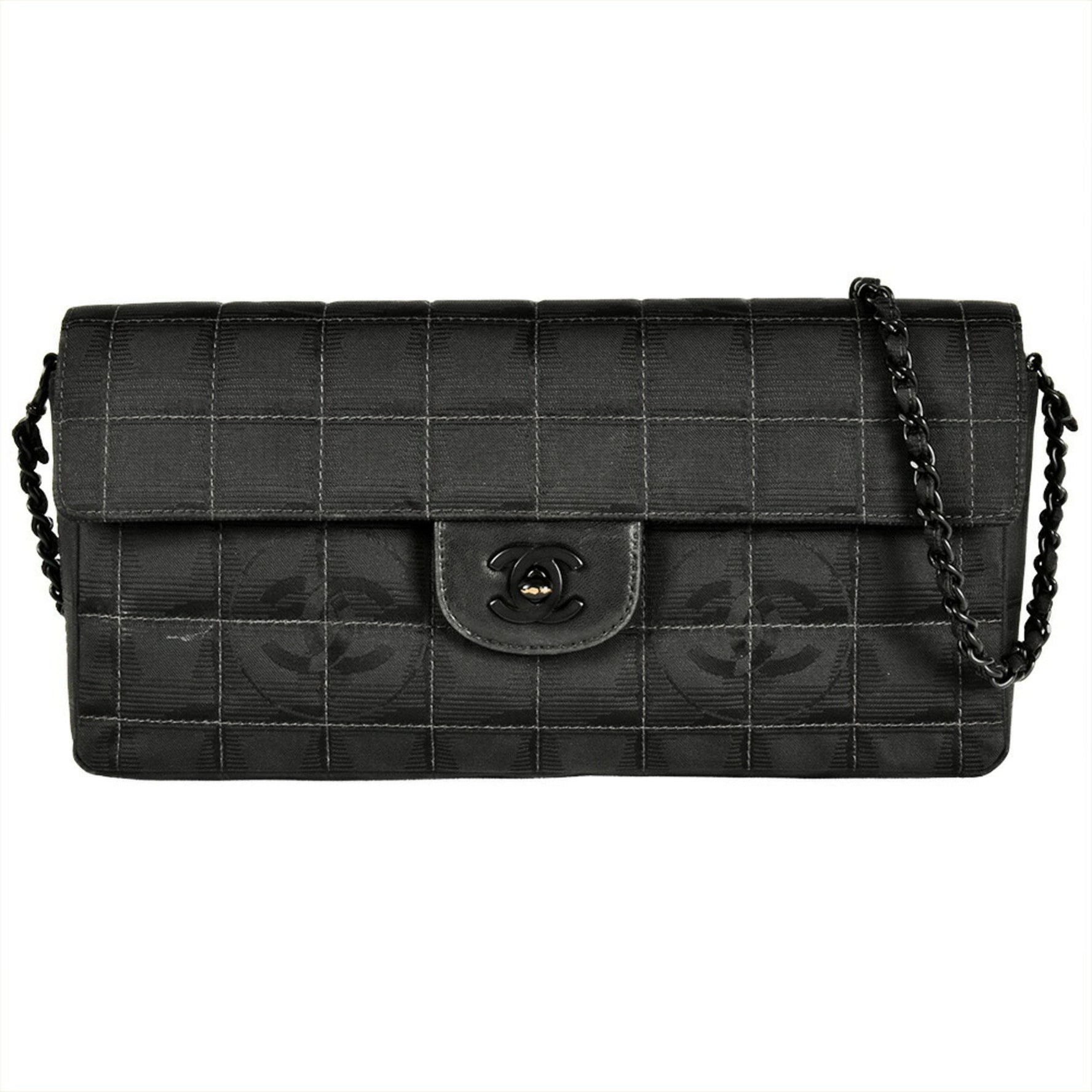 CHANEL New Travel Line Chain Shoulder Bag in Nylon with Hardware, Series 7