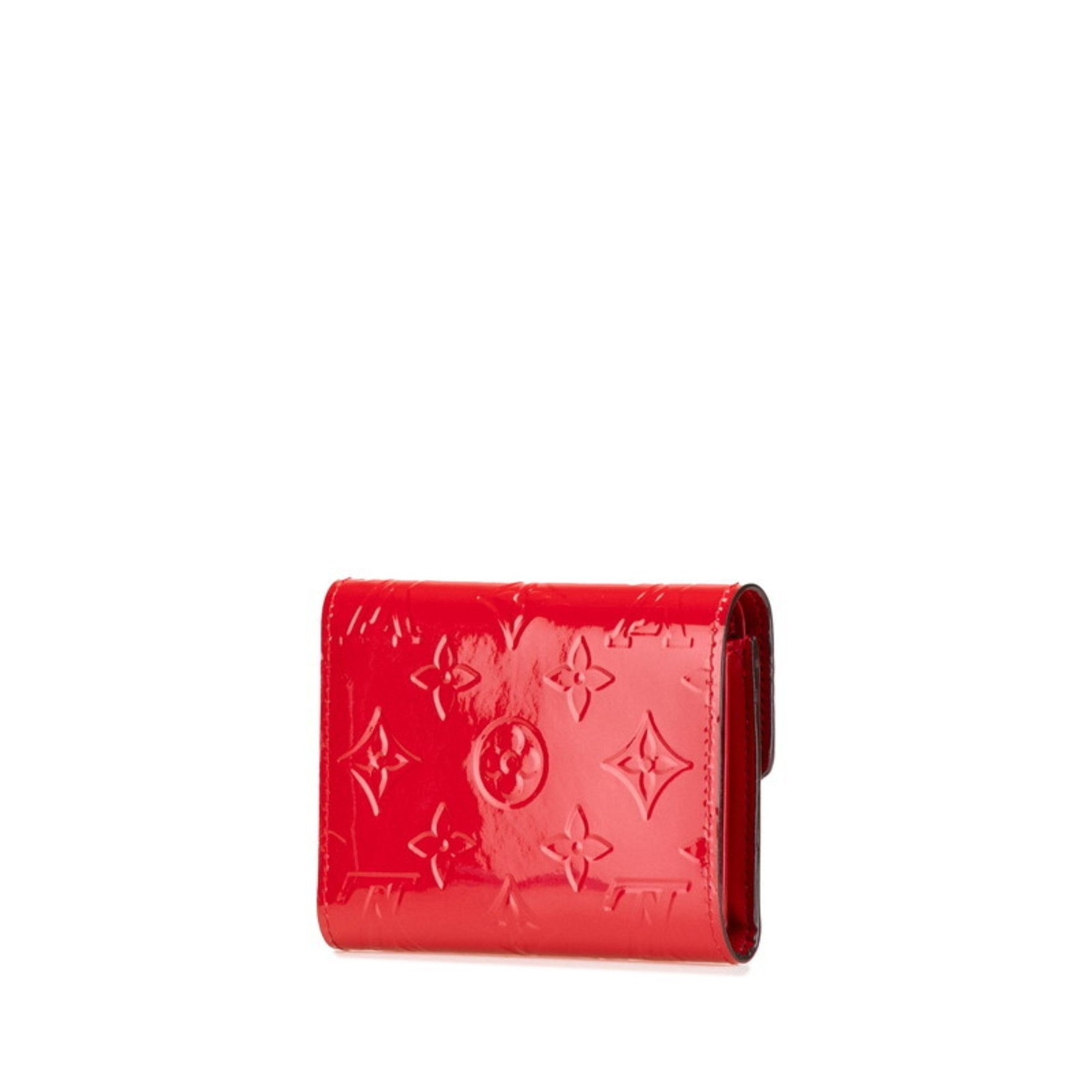 Louis Vuitton Monogram Vernis Portefeuille Victorine Tri-fold Wallet Cerise Red Patent Leather