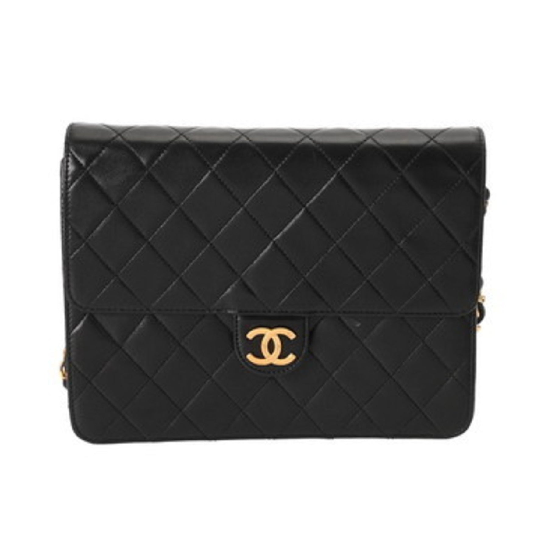 CHANEL Matelasse Chain Shoulder Bag, Lambskin